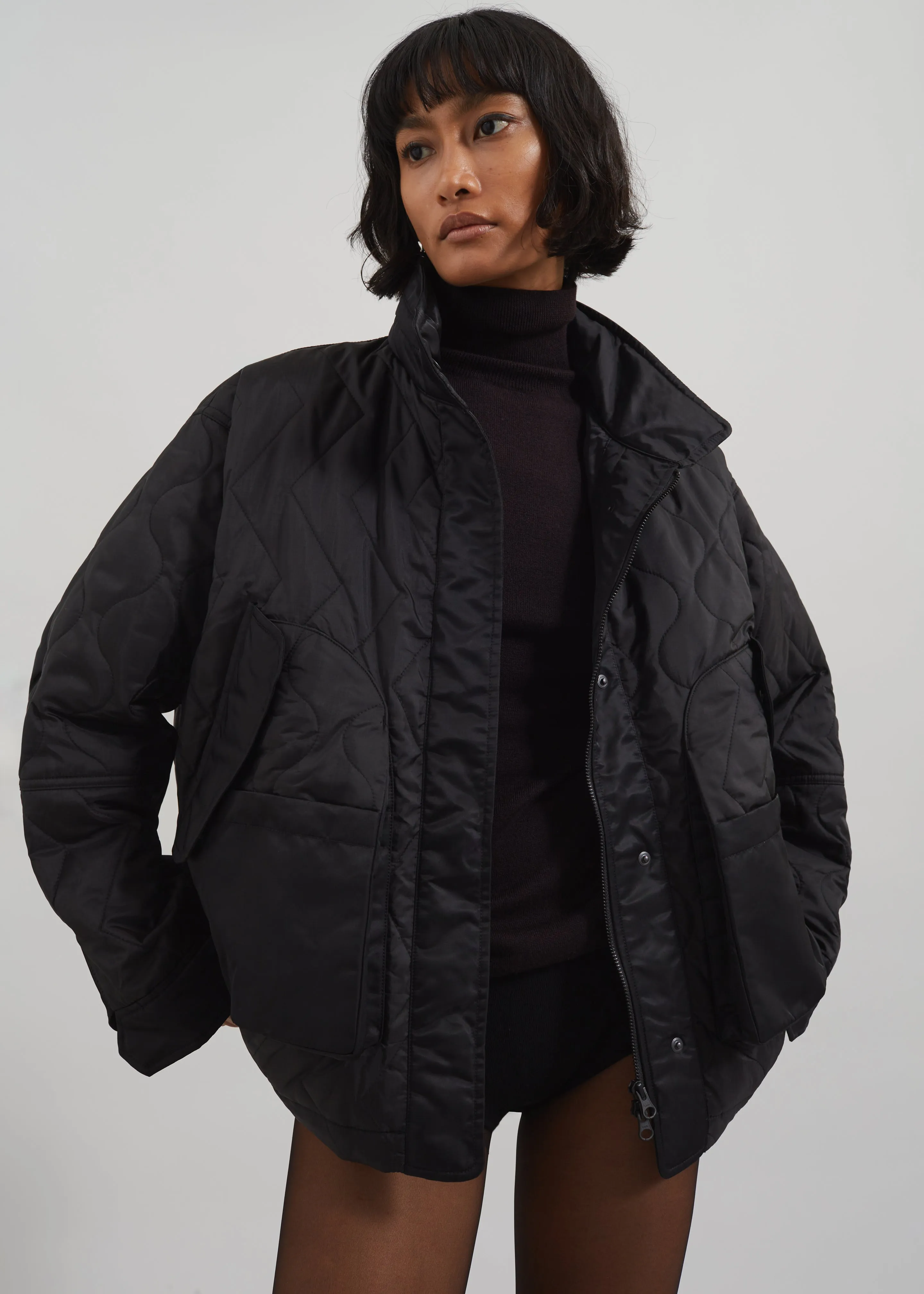 Birka Quilted Jacket - Black sold by Frankie Shop product image thumbnail 2