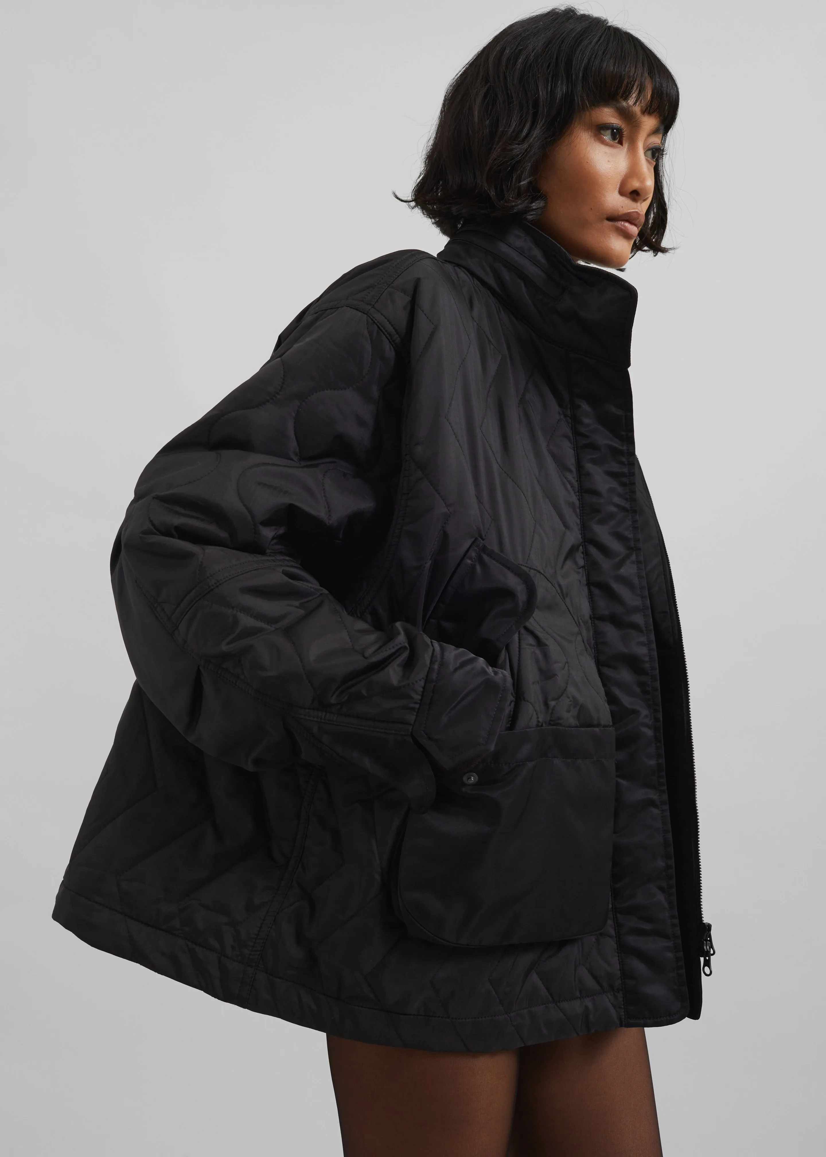 Birka Quilted Jacket - Black sold by Frankie Shop product image thumbnail 3