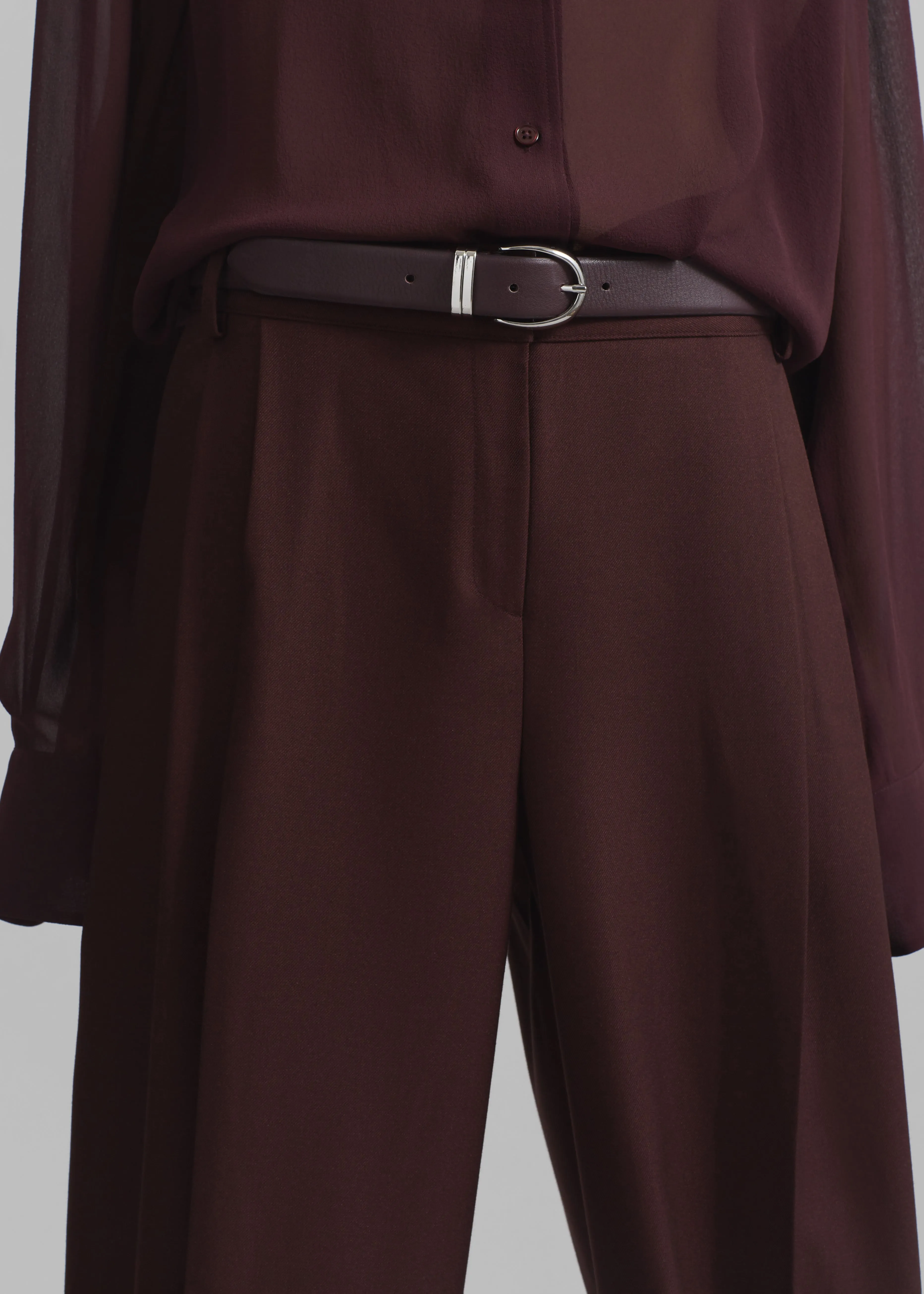 Durham Pleated Trousers - Burgundy sold by Frankie Shop product image thumbnail 5