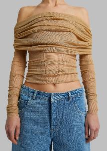 Christopher Esber Veiled Top - Tannin sold by Frankie Shop