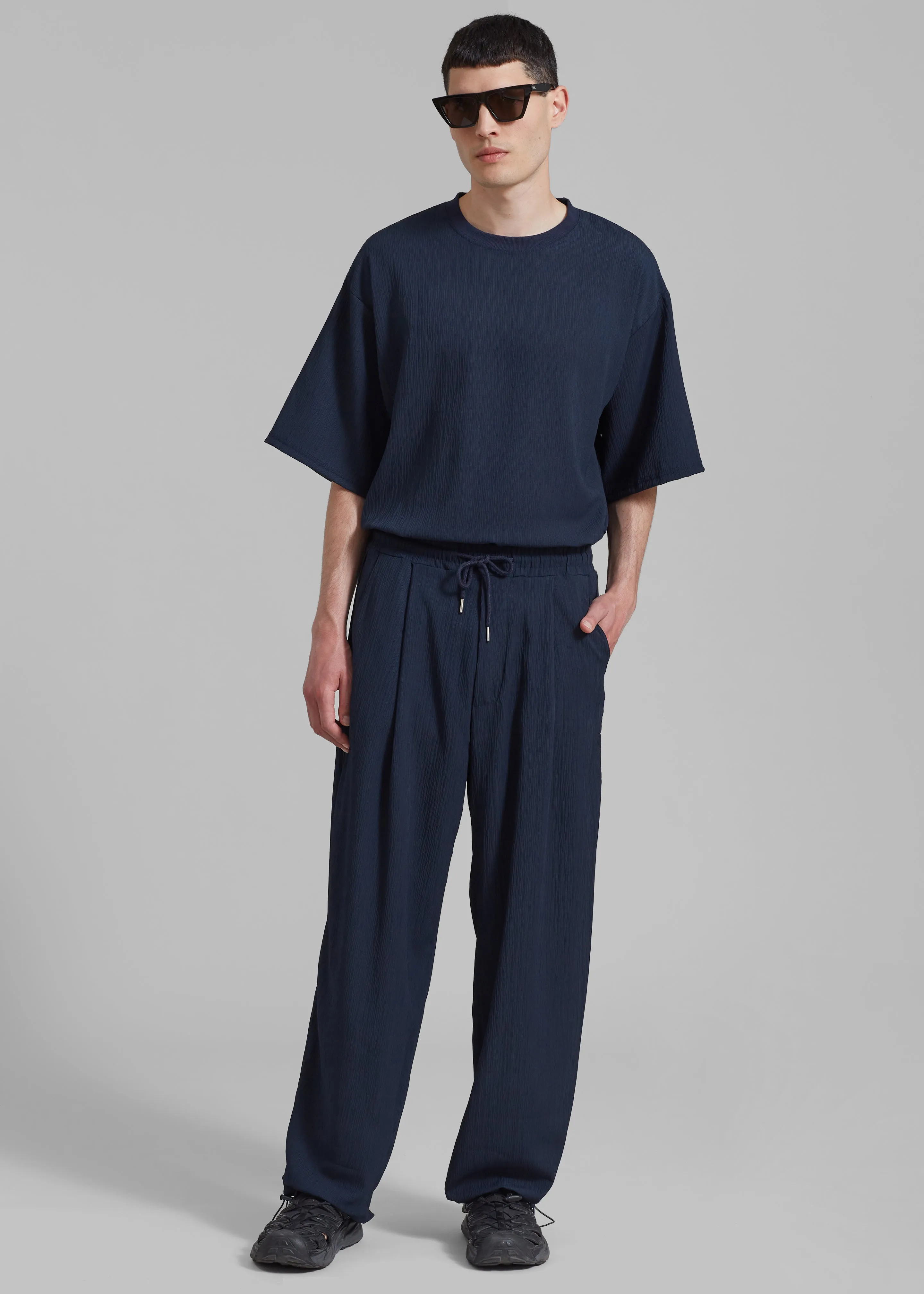 Eliott Crinkle Tee - Navy sold by Frankie Shop product image thumbnail 2