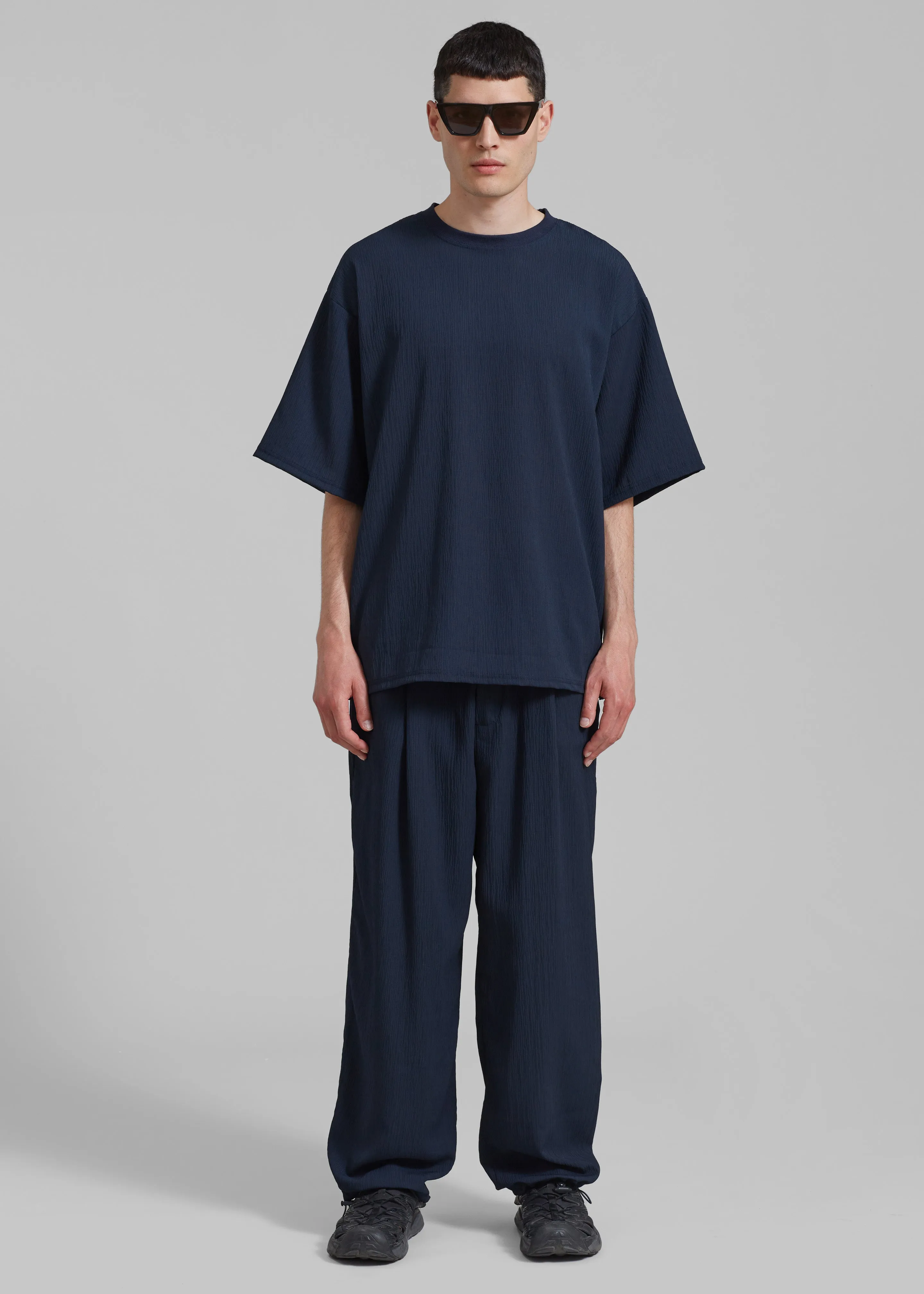 Eliott Crinkle Tee - Navy sold by Frankie Shop product image thumbnail 5
