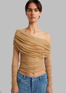 Christopher Esber Veiled Top - Tannin sold by Frankie Shop