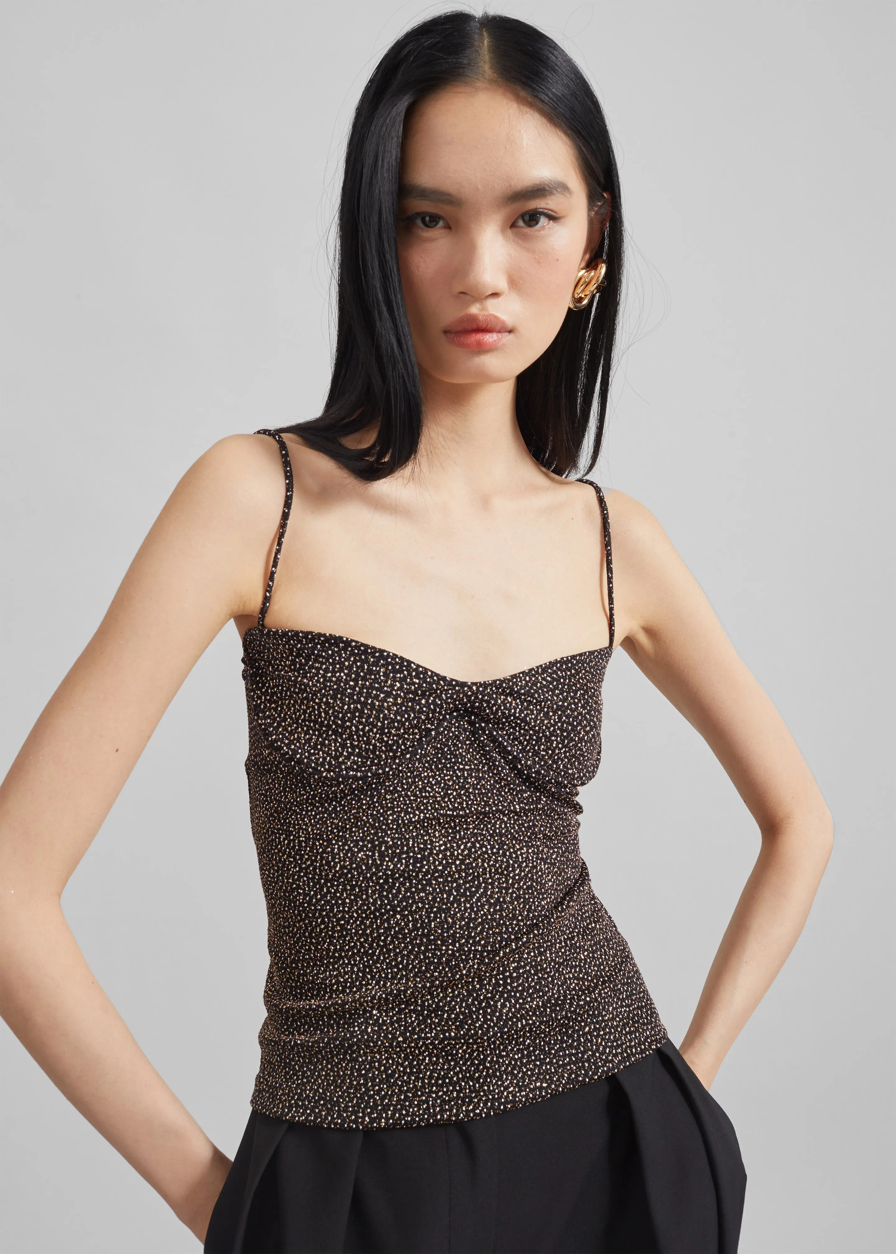 Beaufille Ariel Tank Top - Black/Gold sold by Frankie Shop product image thumbnail 5