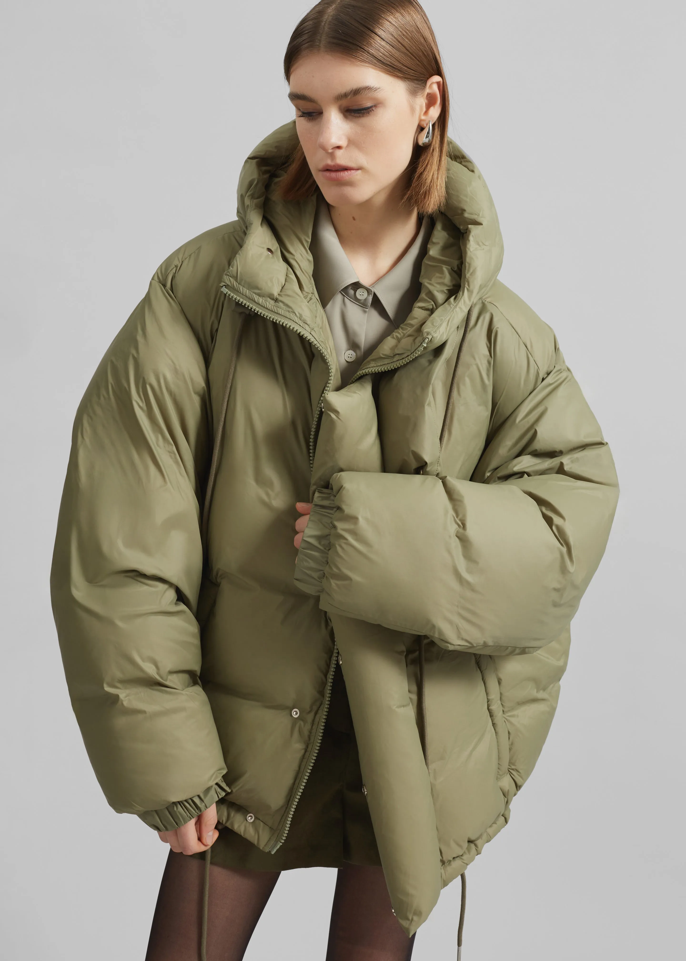 Timra Puffer Jacket - Khaki sold by Frankie Shop product image thumbnail 2