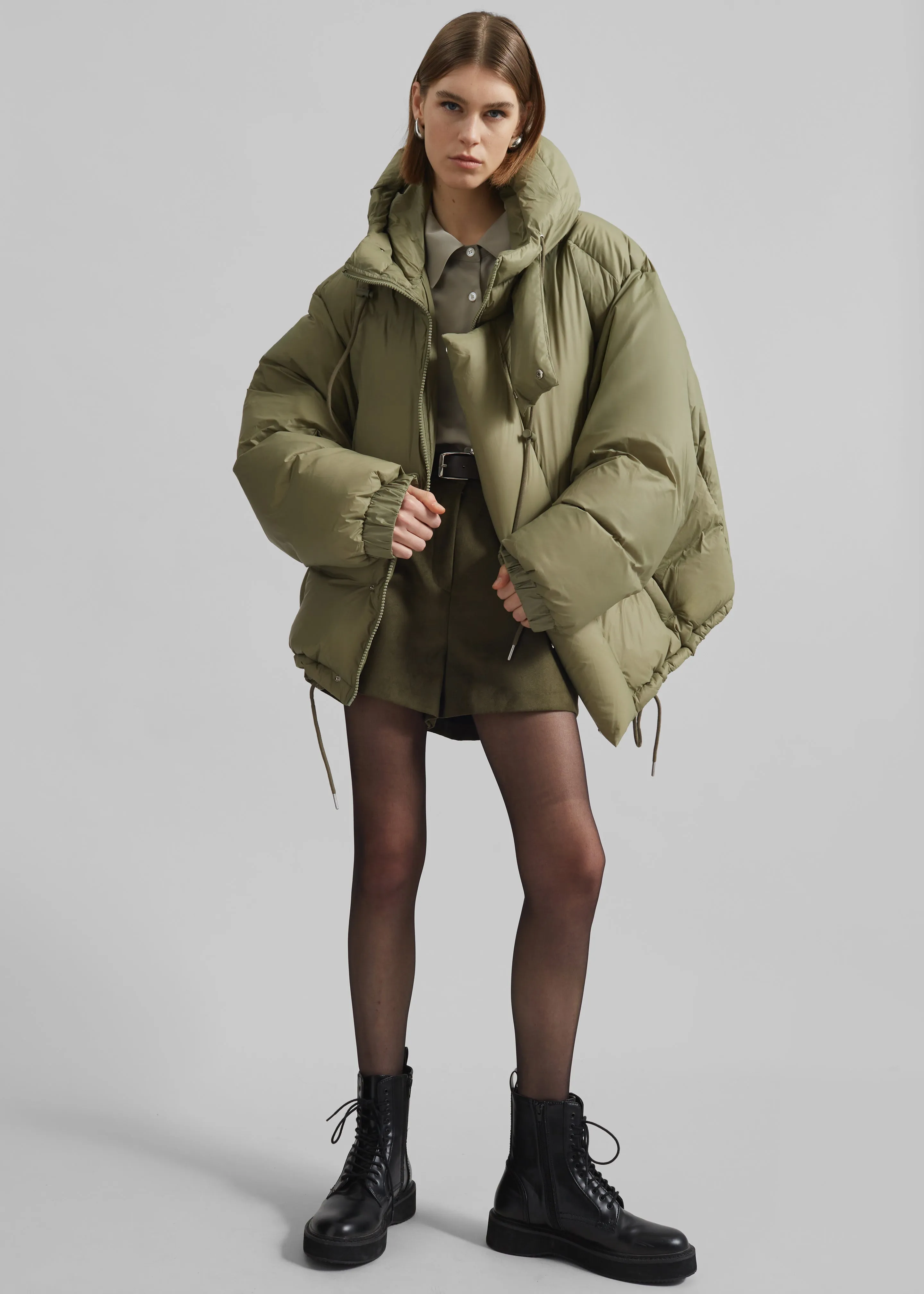 Timra Puffer Jacket - Khaki sold by Frankie Shop product image thumbnail 4