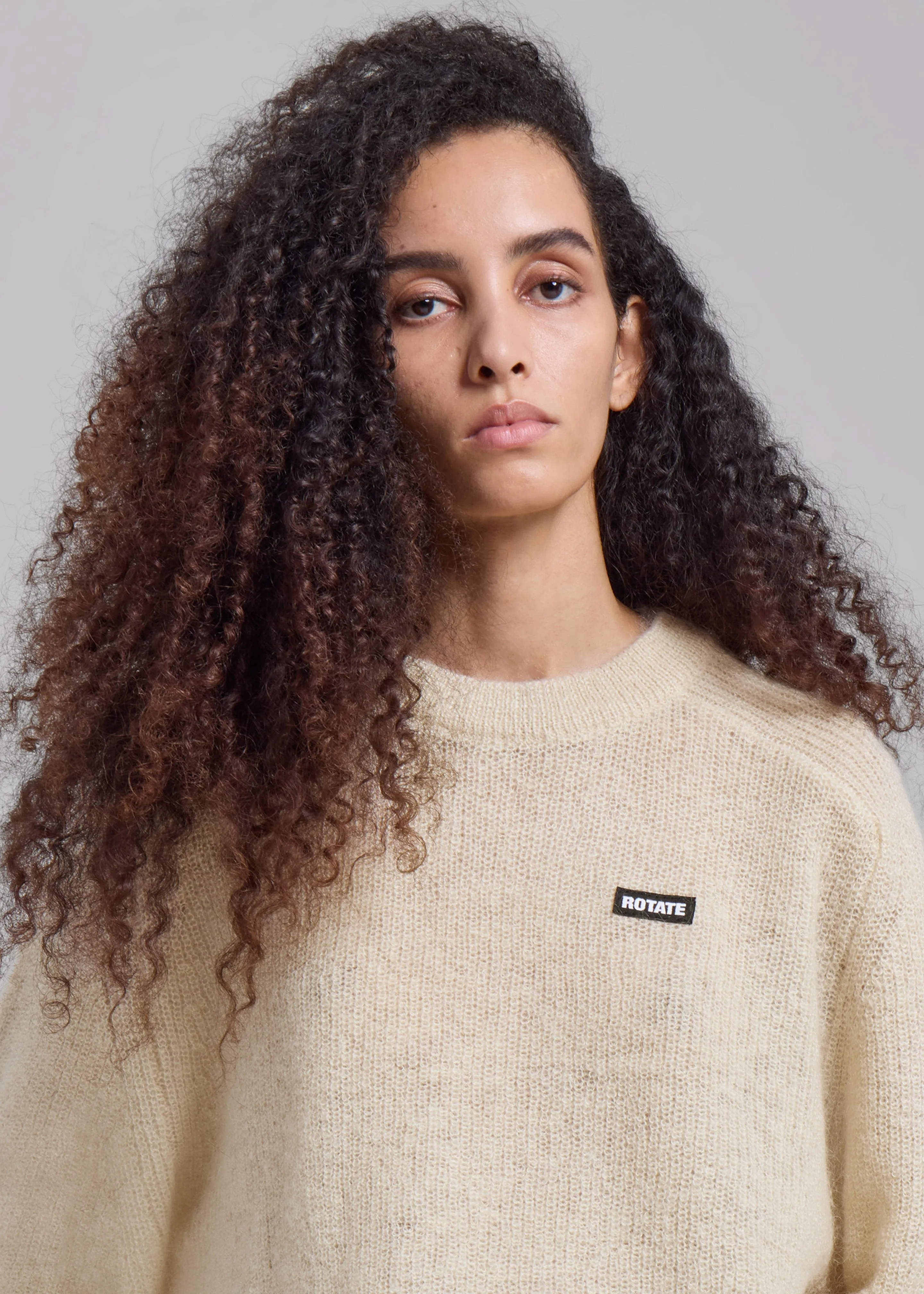 Rotate Light Knit Logo Sweater - Egret sold by Frankie Shop product image thumbnail 2