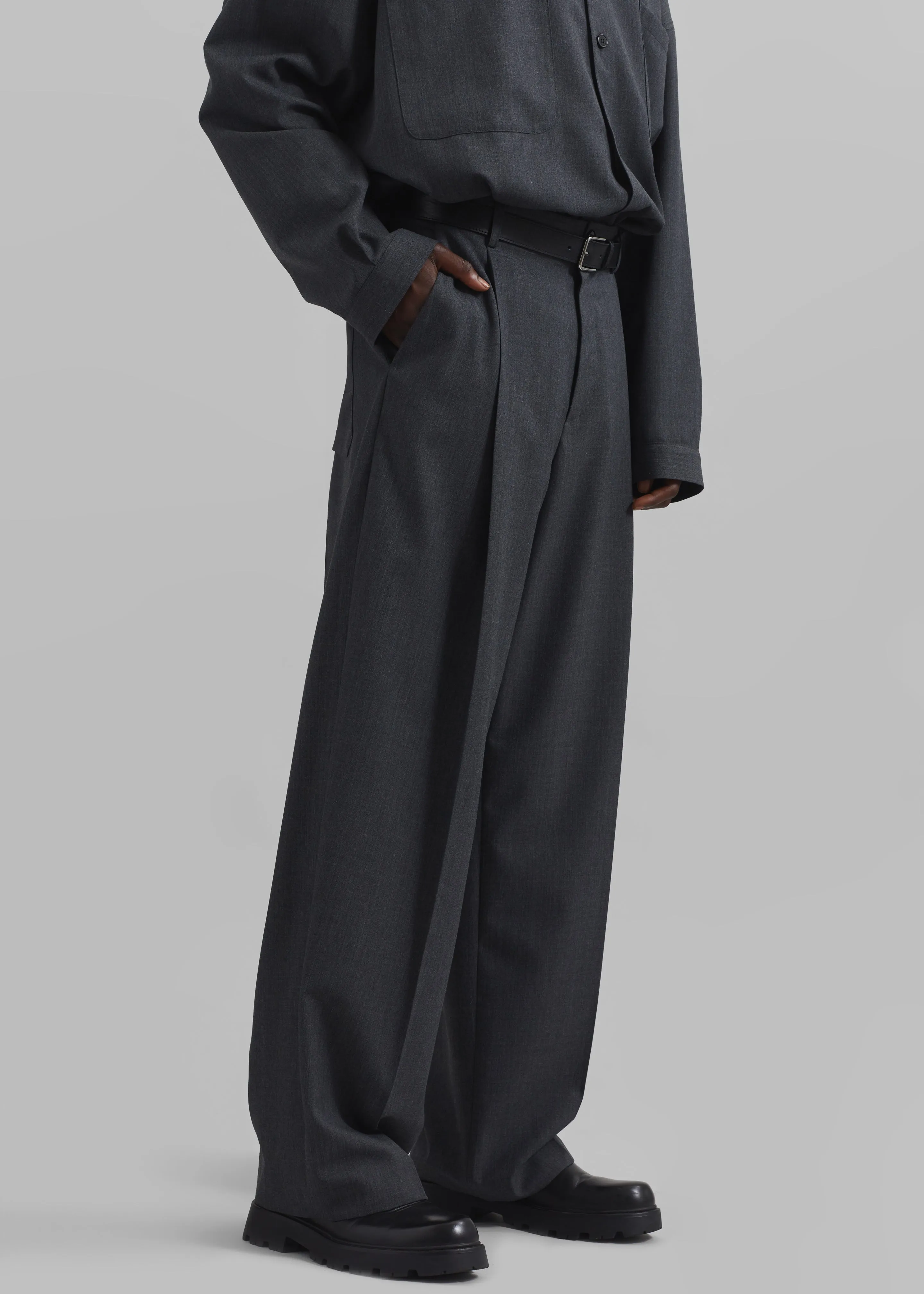 Milton Wool Blend Trousers - Dark Grey sold by Frankie Shop product image thumbnail 4