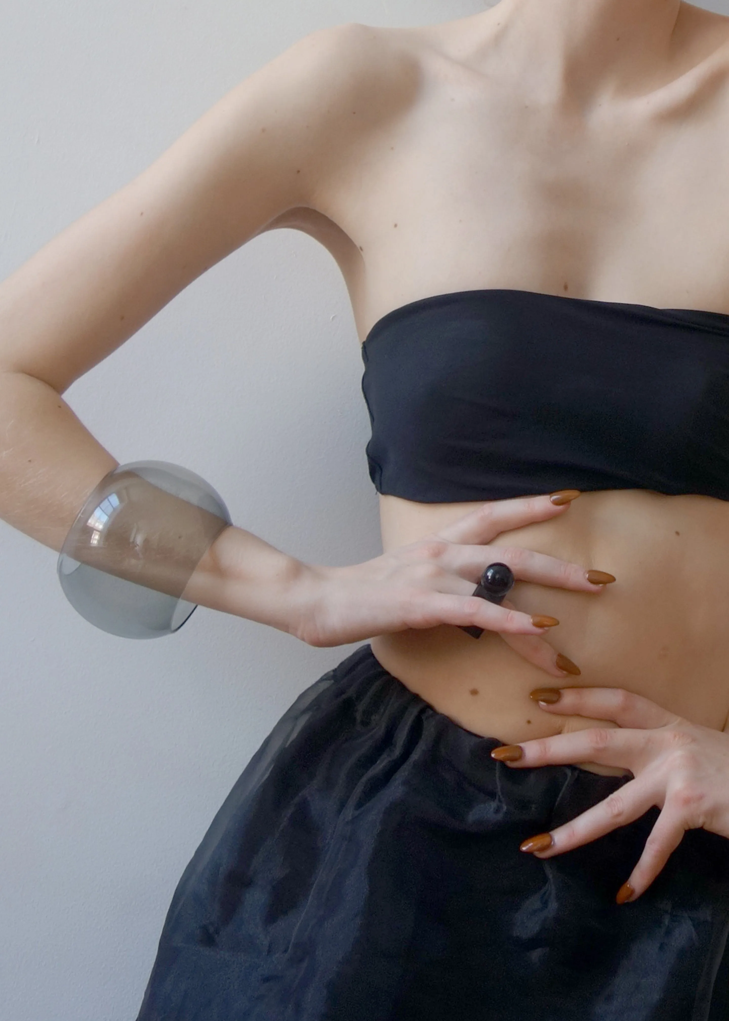 Arc Objects Exclamation Bangle - Transparent Black sold by Frankie Shop product image thumbnail 3