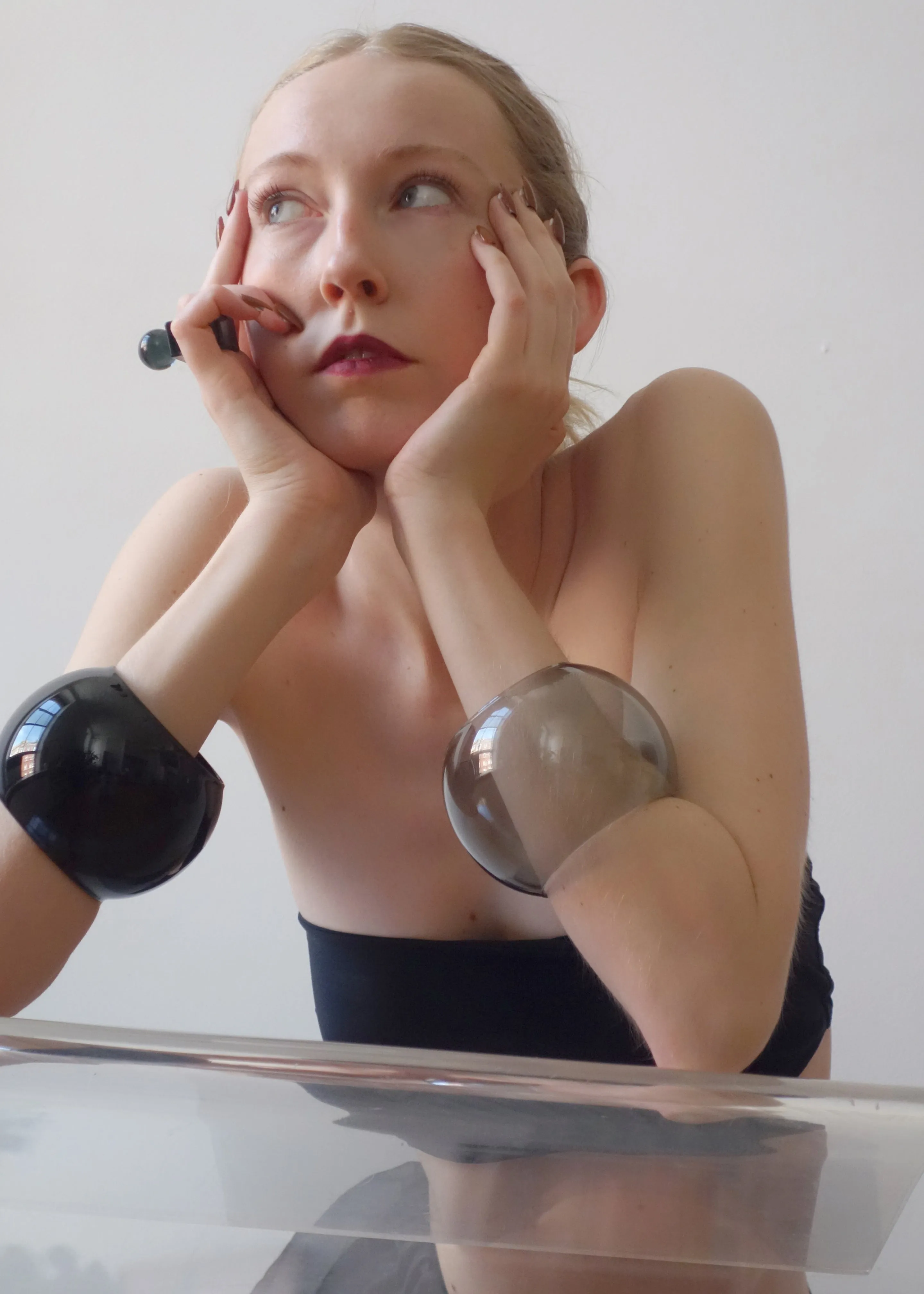 Arc Objects Exclamation Bangle - Transparent Black sold by Frankie Shop product image thumbnail 4