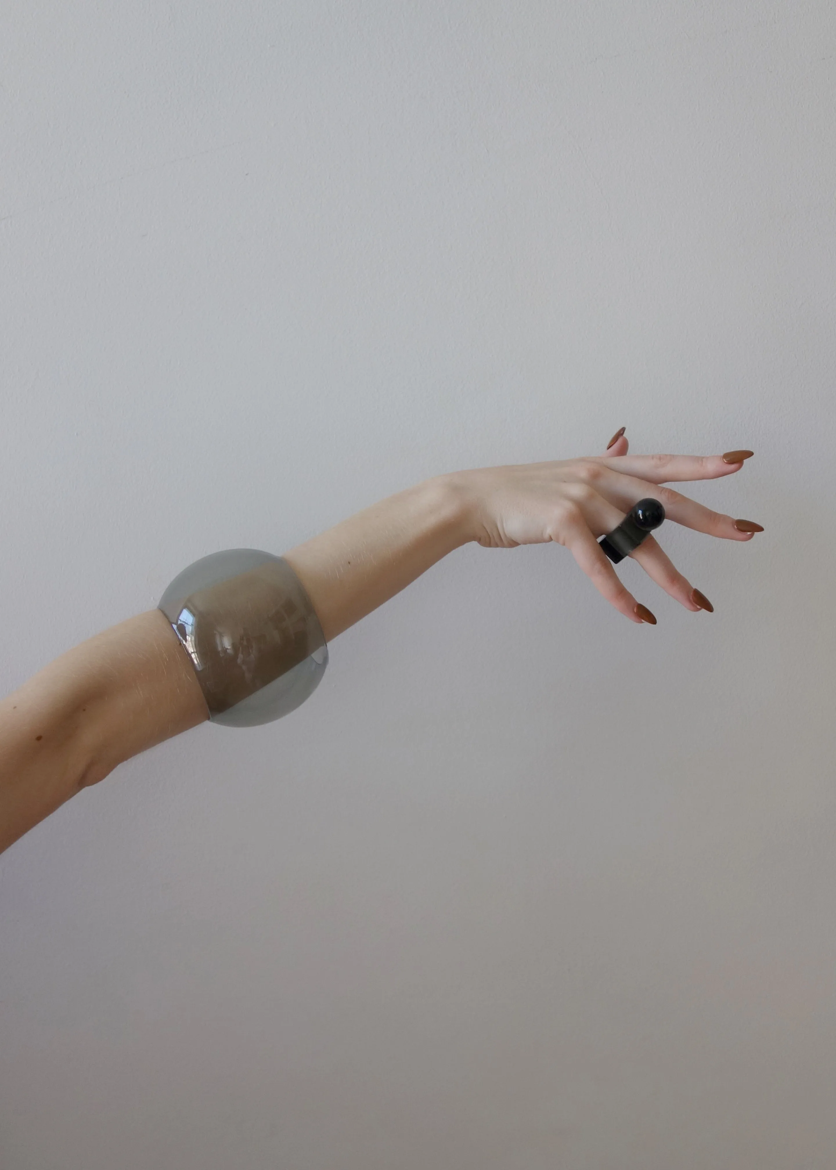 Arc Objects Exclamation Bangle - Transparent Black sold by Frankie Shop