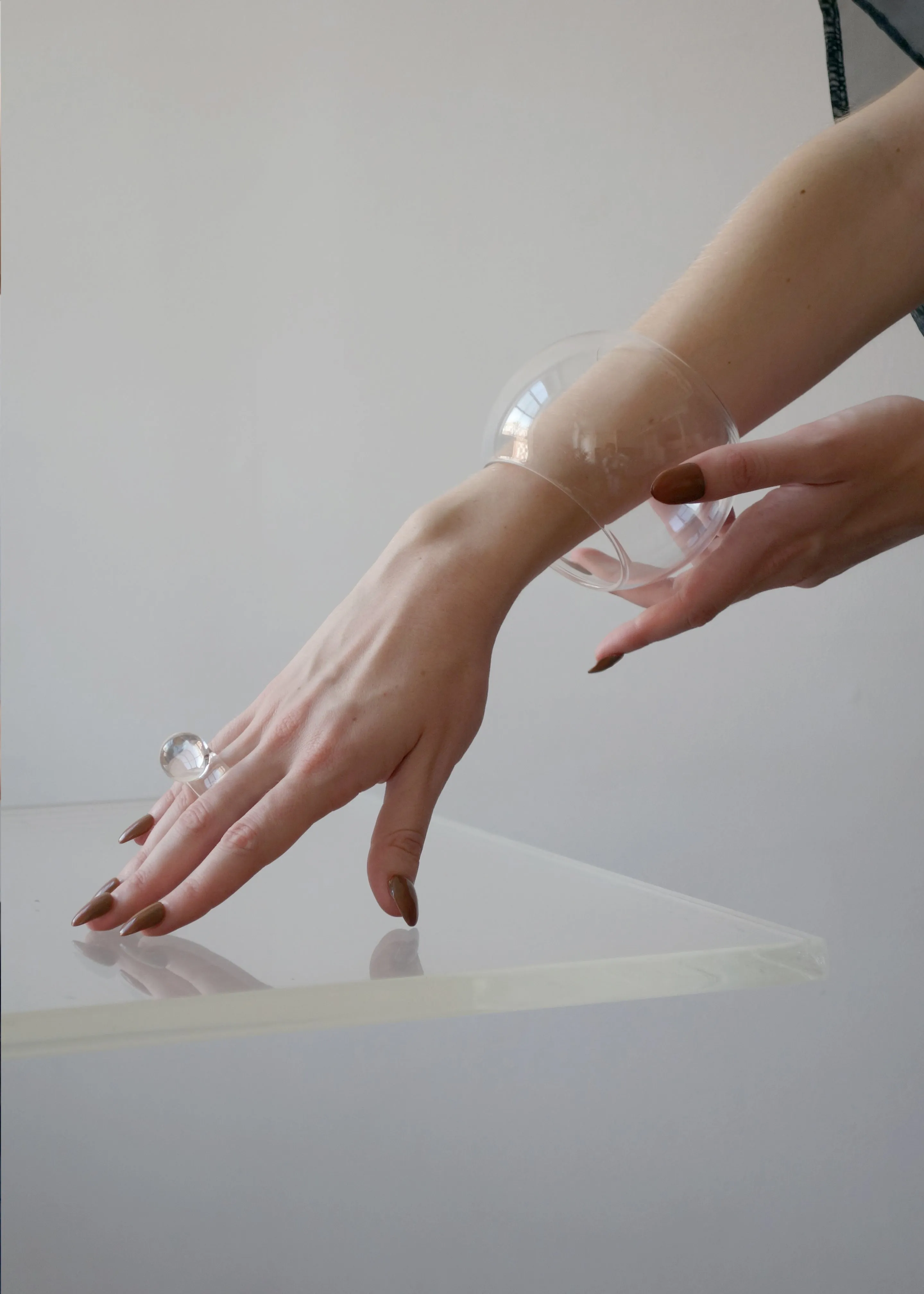 Arc Objects Exclamation Bangle - Clear sold by Frankie Shop product image thumbnail 2