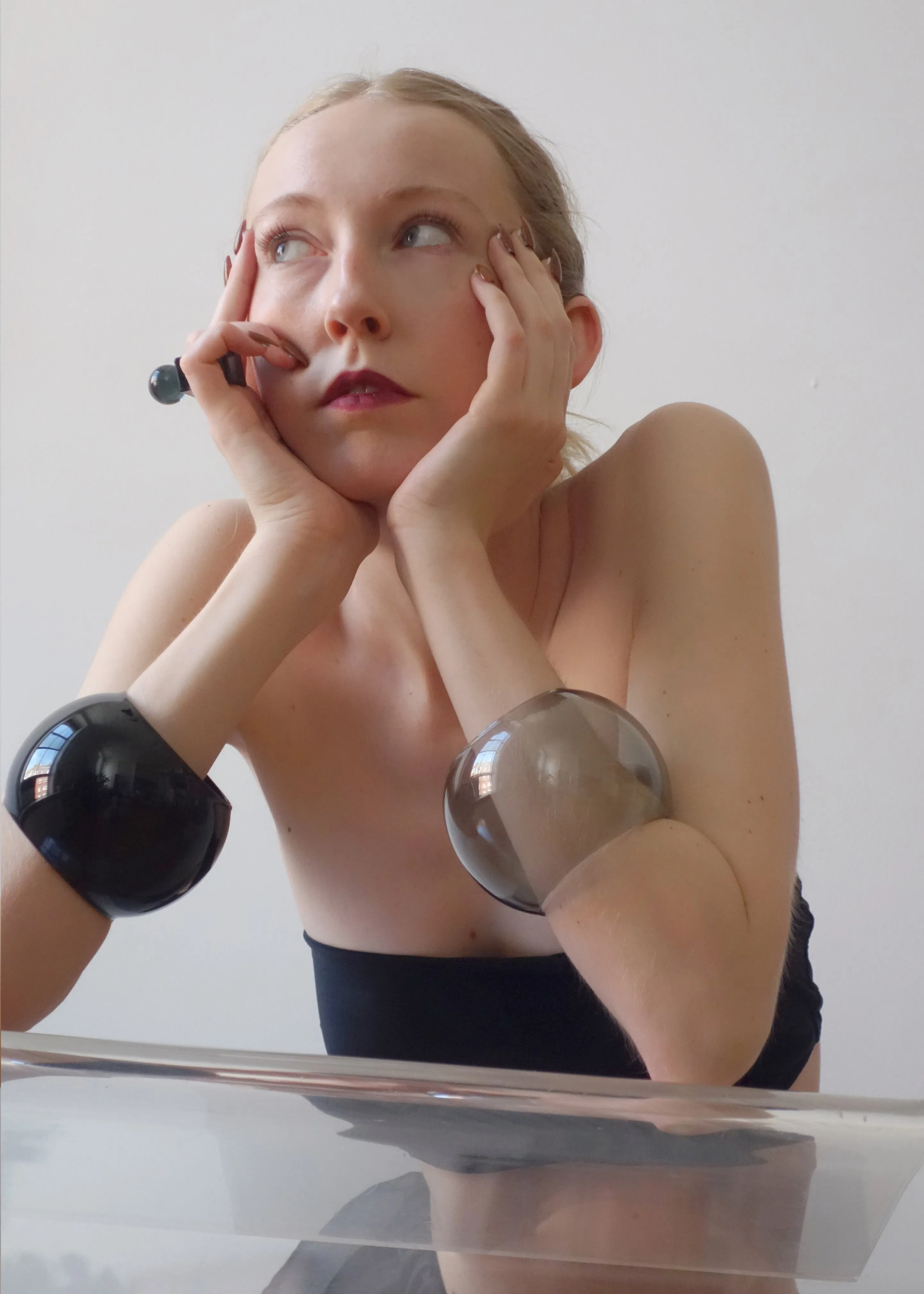 Arc Objects Exclamation Bangle - Opaque Black sold by Frankie Shop product image thumbnail 4