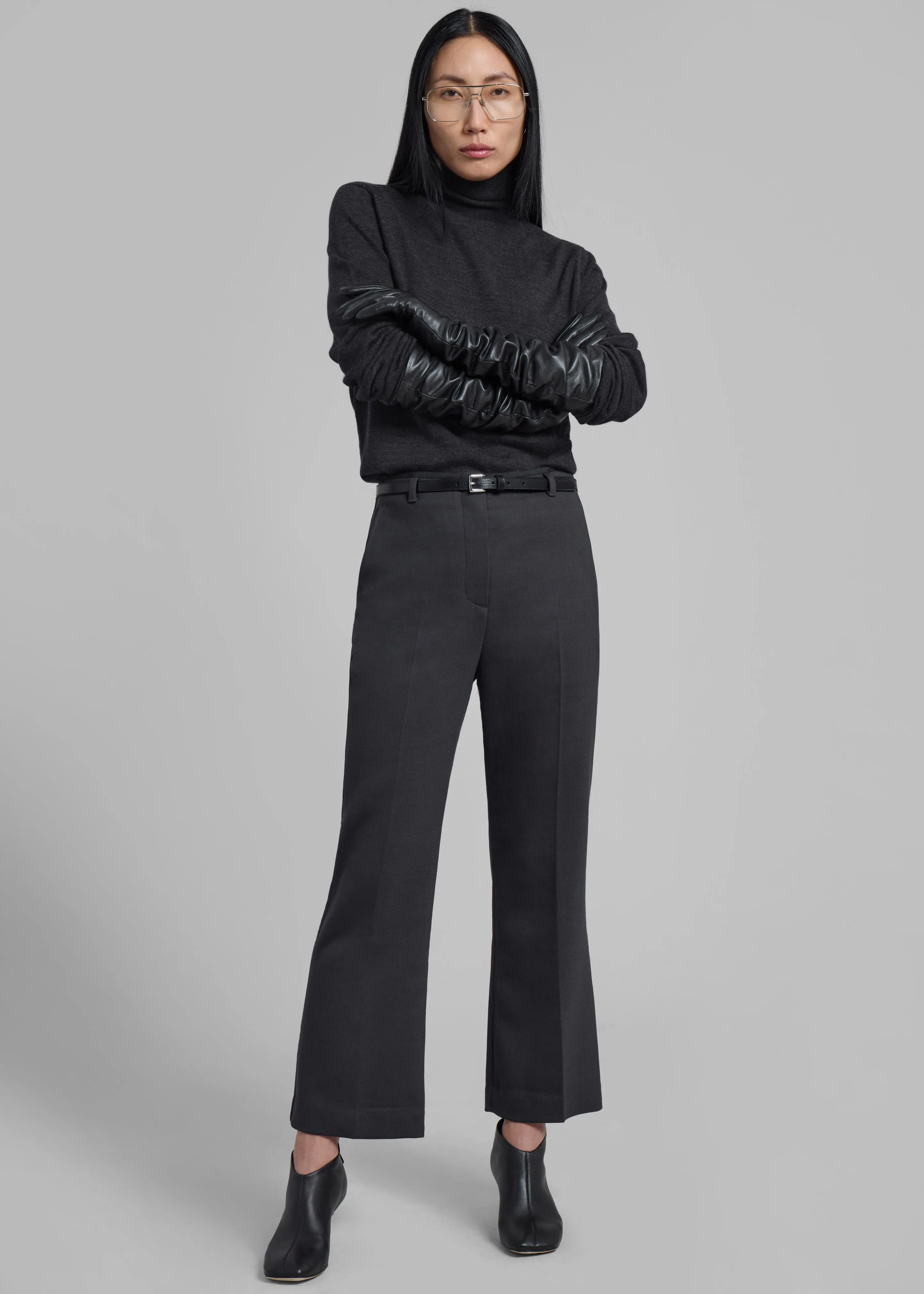 3.1 Phillip Lim Slim Kick Flare Trousers - Ink sold by Frankie Shop product image thumbnail 4