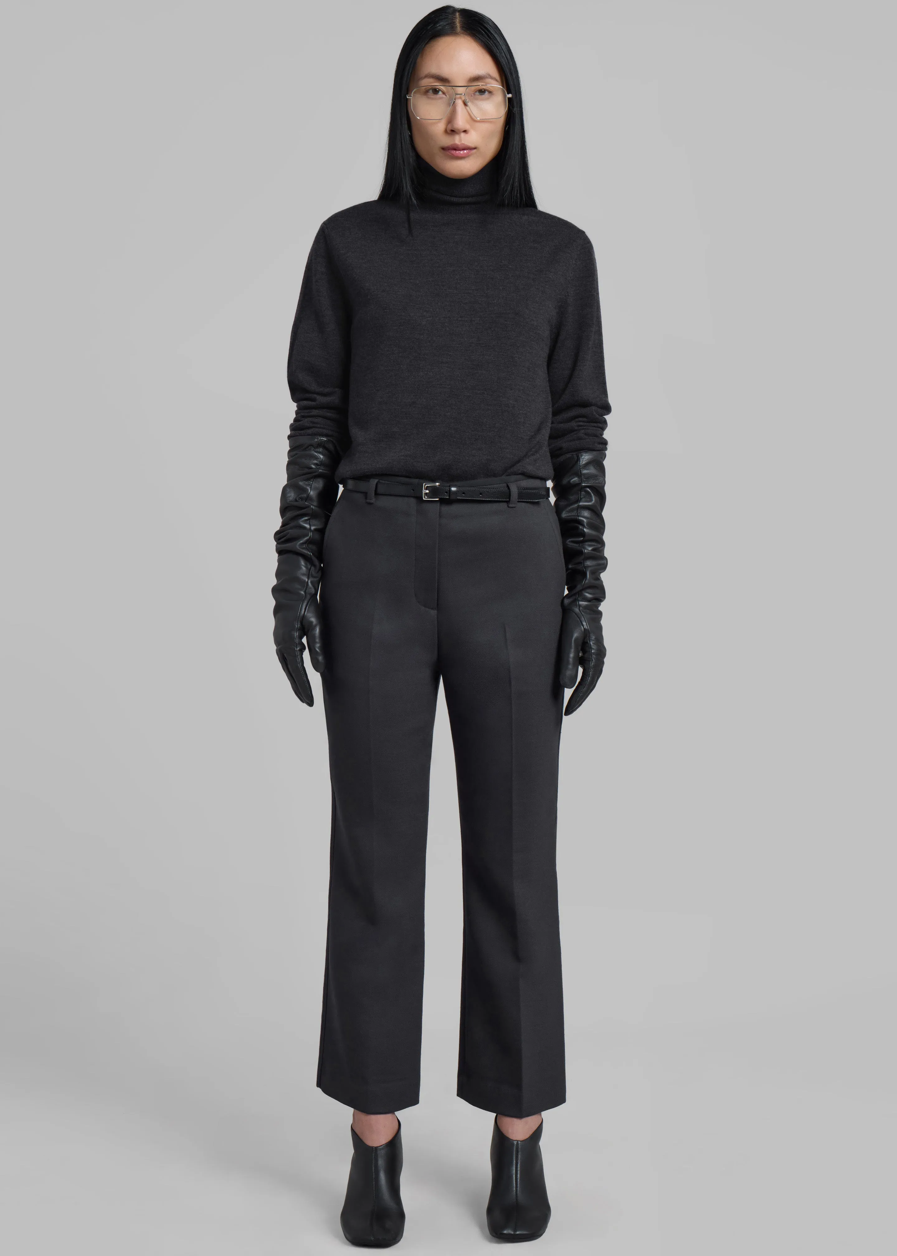 3.1 Phillip Lim Slim Kick Flare Trousers - Ink sold by Frankie Shop product image thumbnail 2