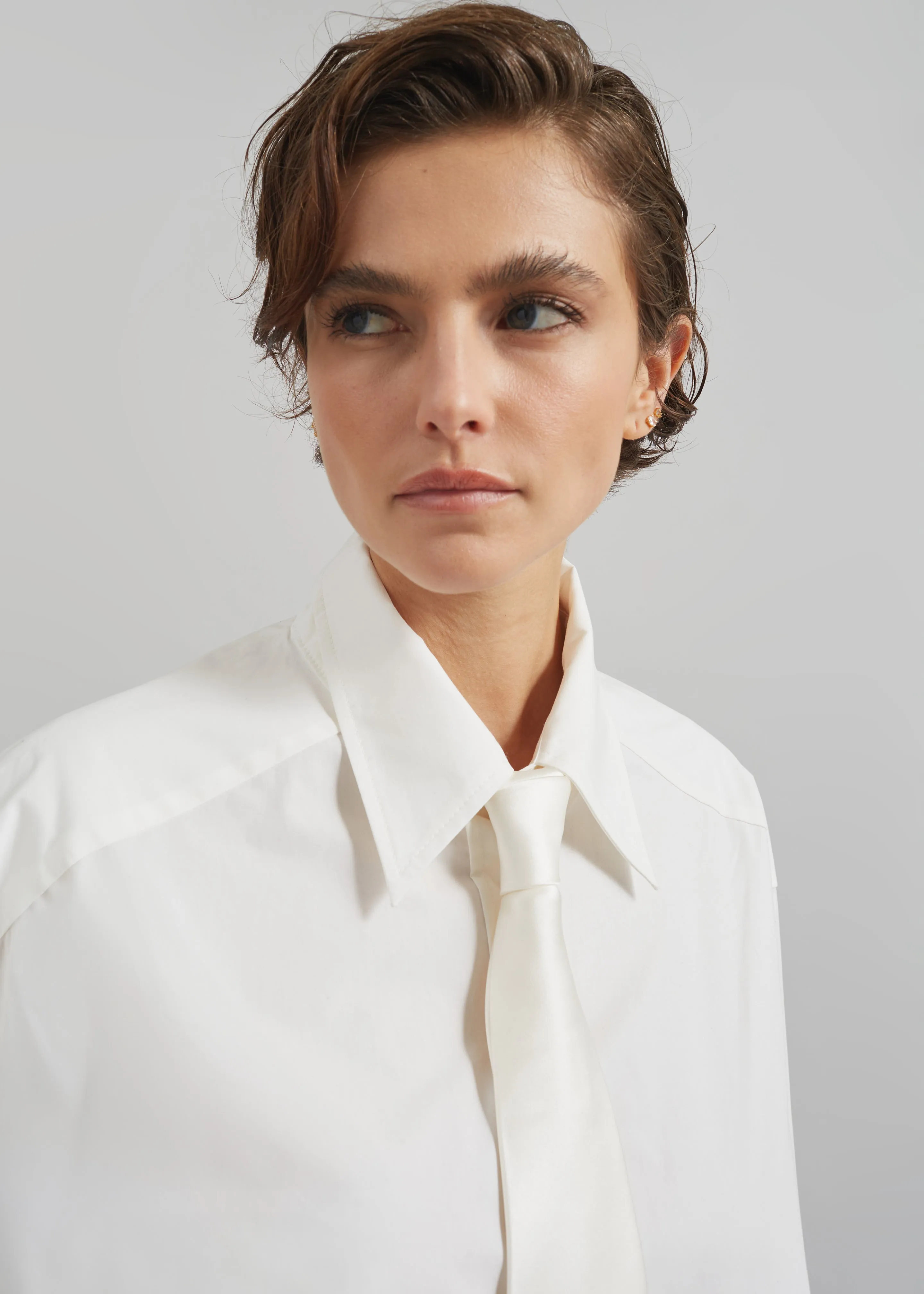 Nea Silk Tie - White sold by Frankie Shop product image thumbnail 3