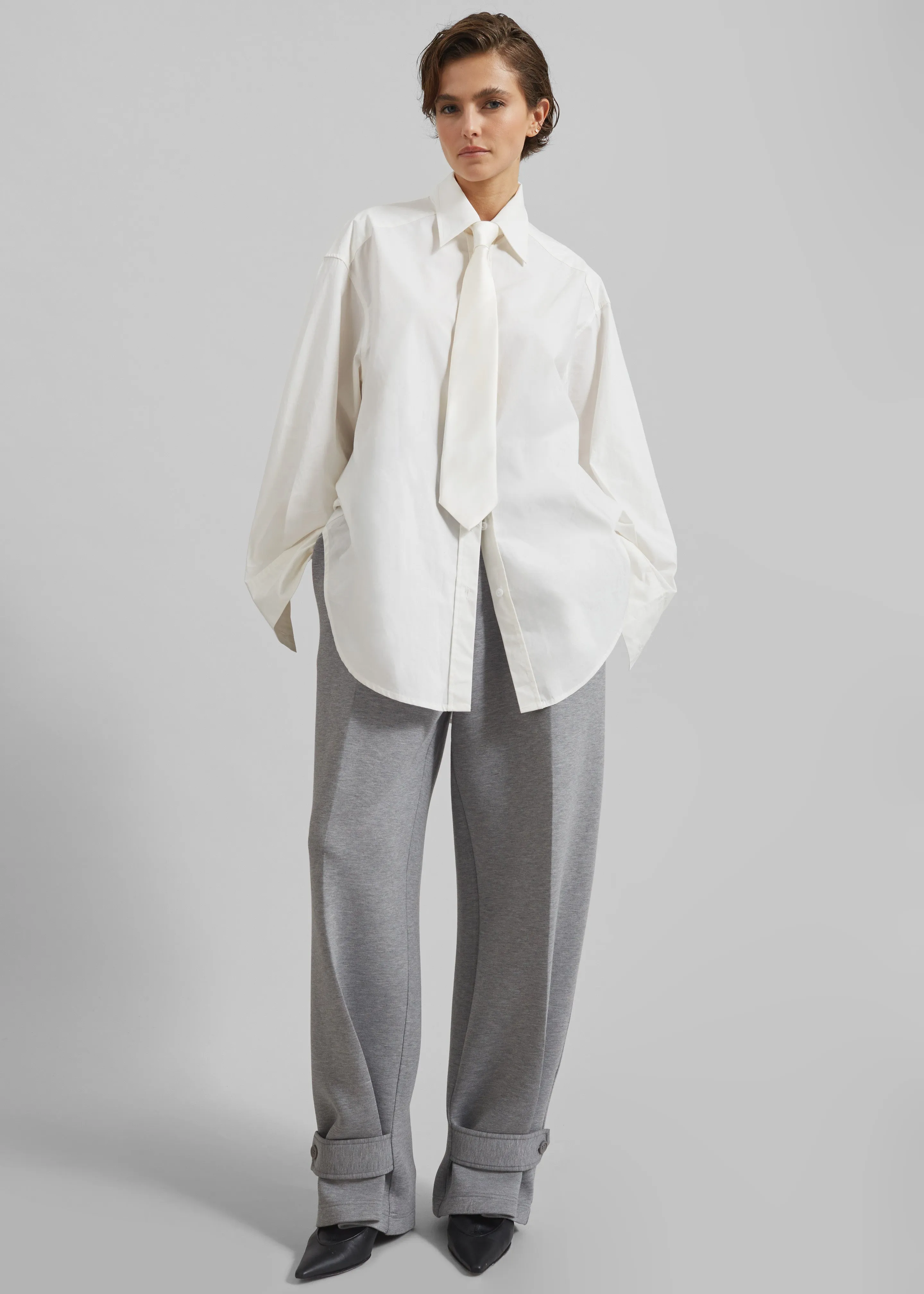 Nea Silk Tie - White sold by Frankie Shop product image thumbnail 4