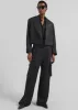 Rosmont Shimmer Cropped Smoking Jacket - Black sold by Frankie Shop