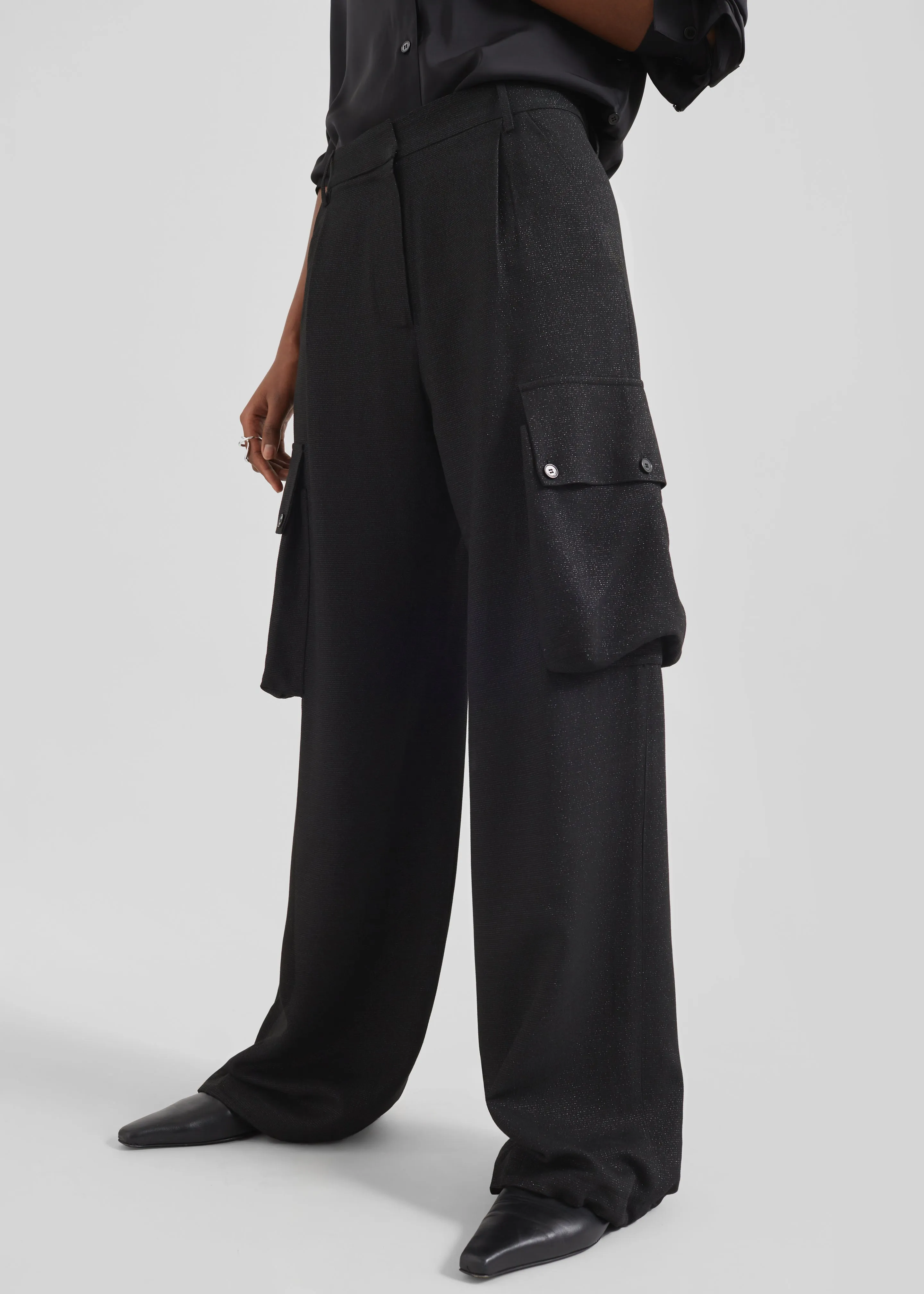 Lestel Shimmer Cargo Pants - Black sold by Frankie Shop product image thumbnail 4