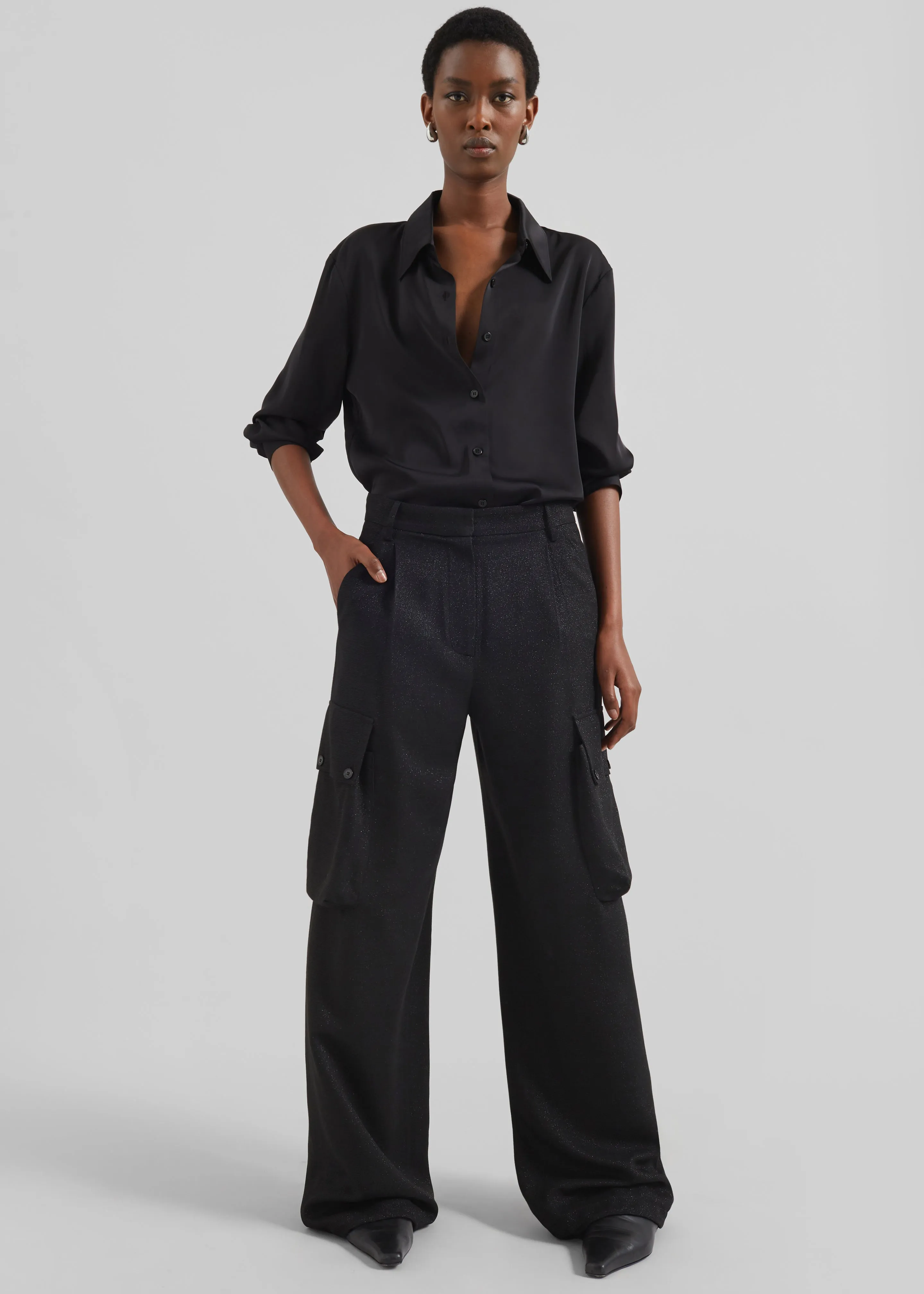 Lestel Shimmer Cargo Pants - Black sold by Frankie Shop