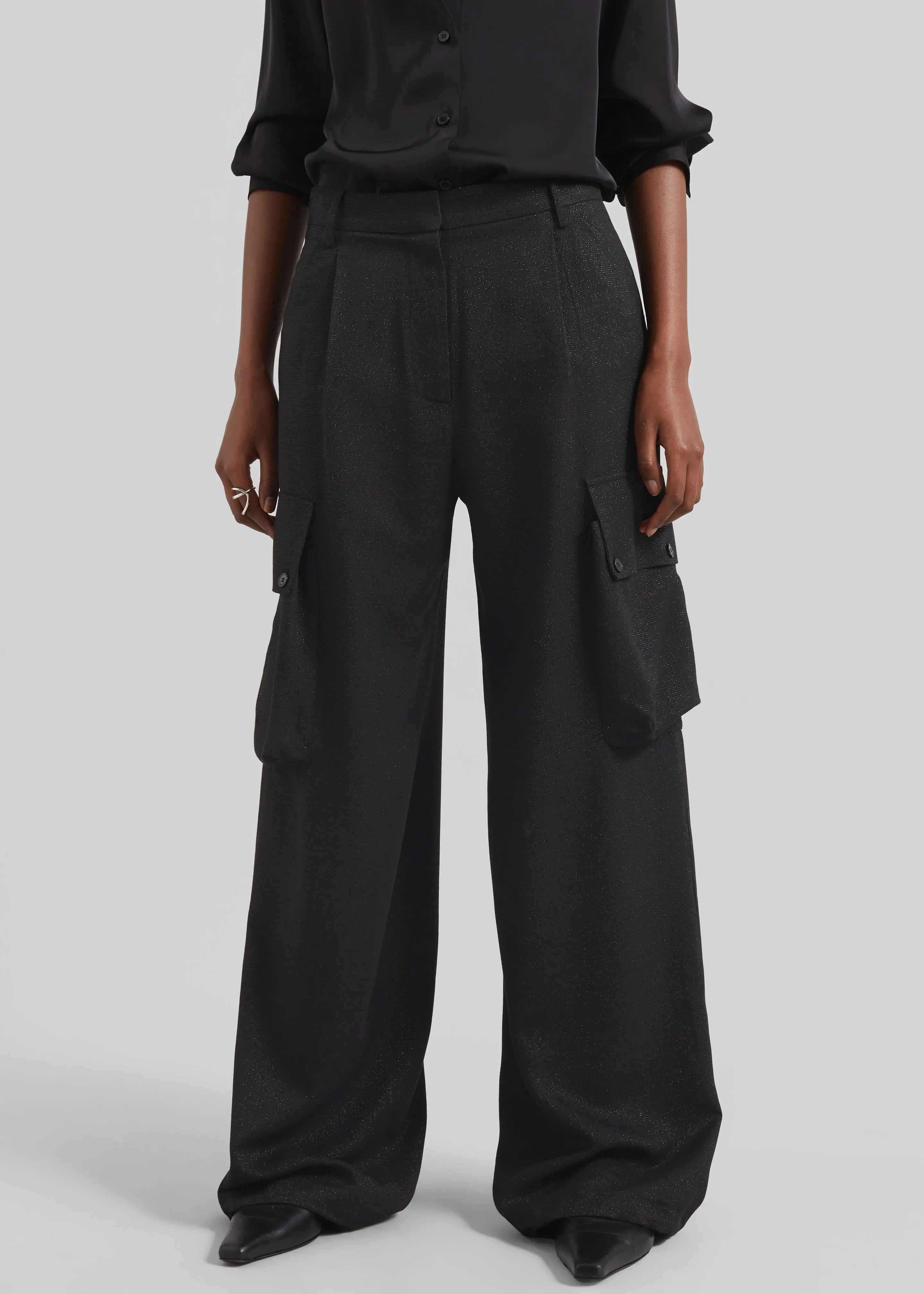 Lestel Shimmer Cargo Pants - Black sold by Frankie Shop product image thumbnail 2