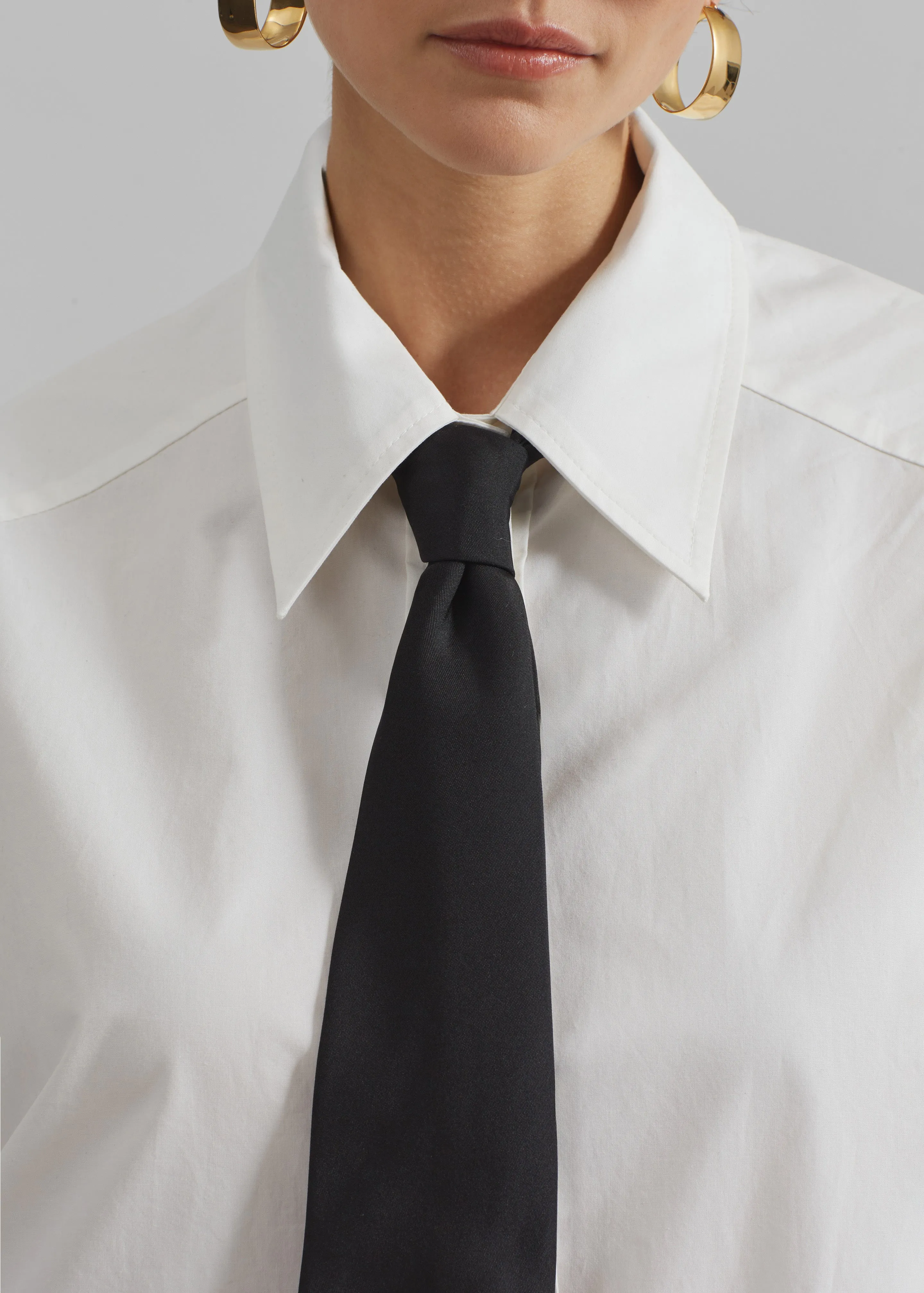 Nea Silk Tie - Black sold by Frankie Shop product image thumbnail 4
