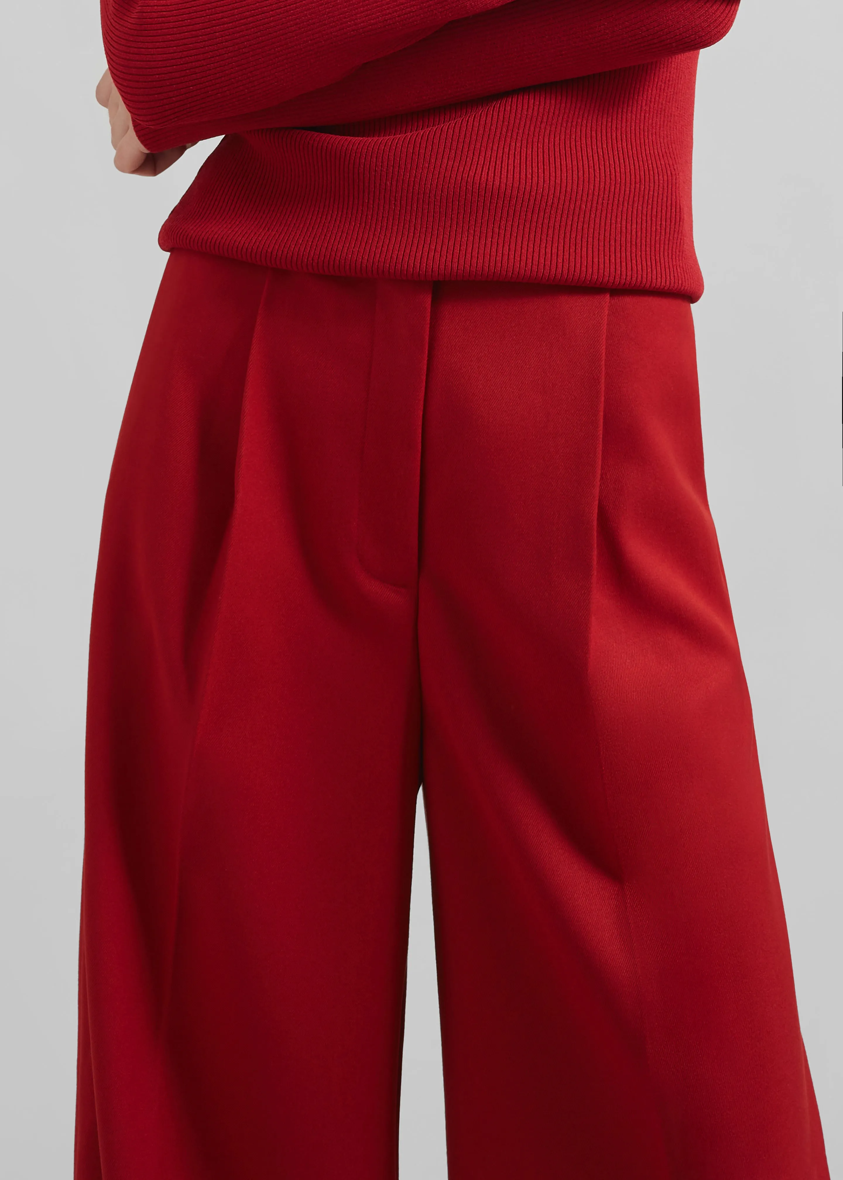 Kamila Wide Leg Trousers - Red sold by Frankie Shop product image thumbnail 3