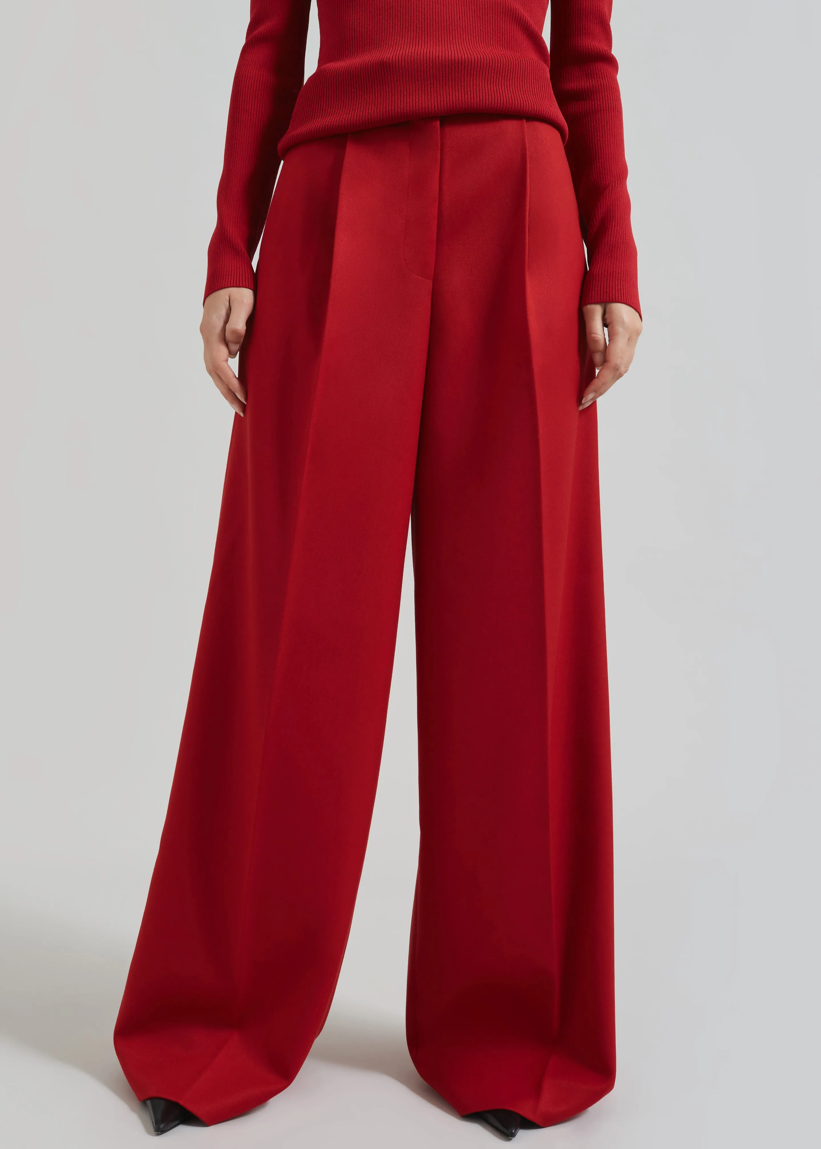 Kamila Wide Leg Trousers - Red sold by Frankie Shop product image thumbnail 2