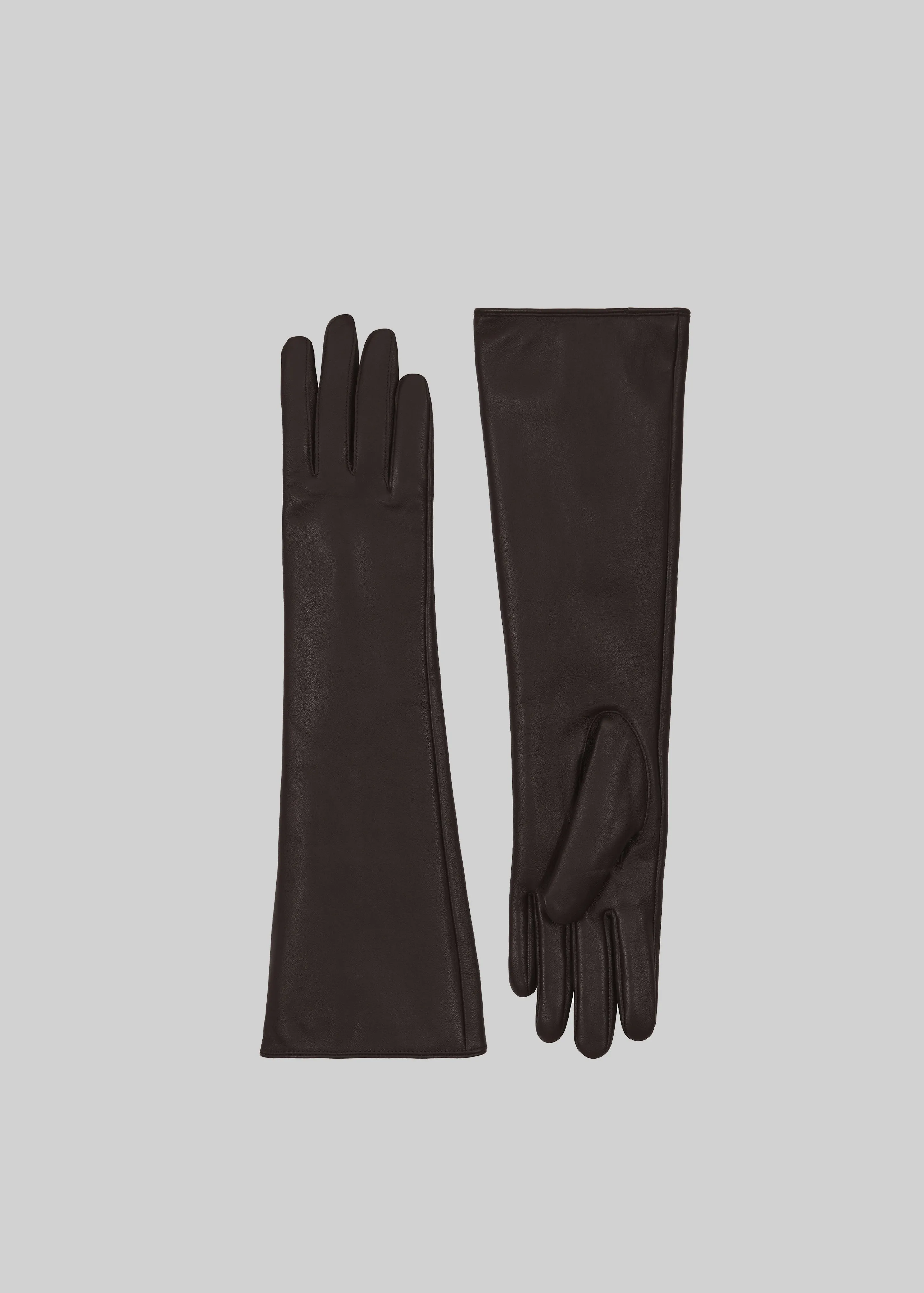 Jorna Long Leather Gloves - Brown sold by Frankie Shop