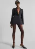 Colette Hourglass Satin Blazer - Black sold by Frankie Shop