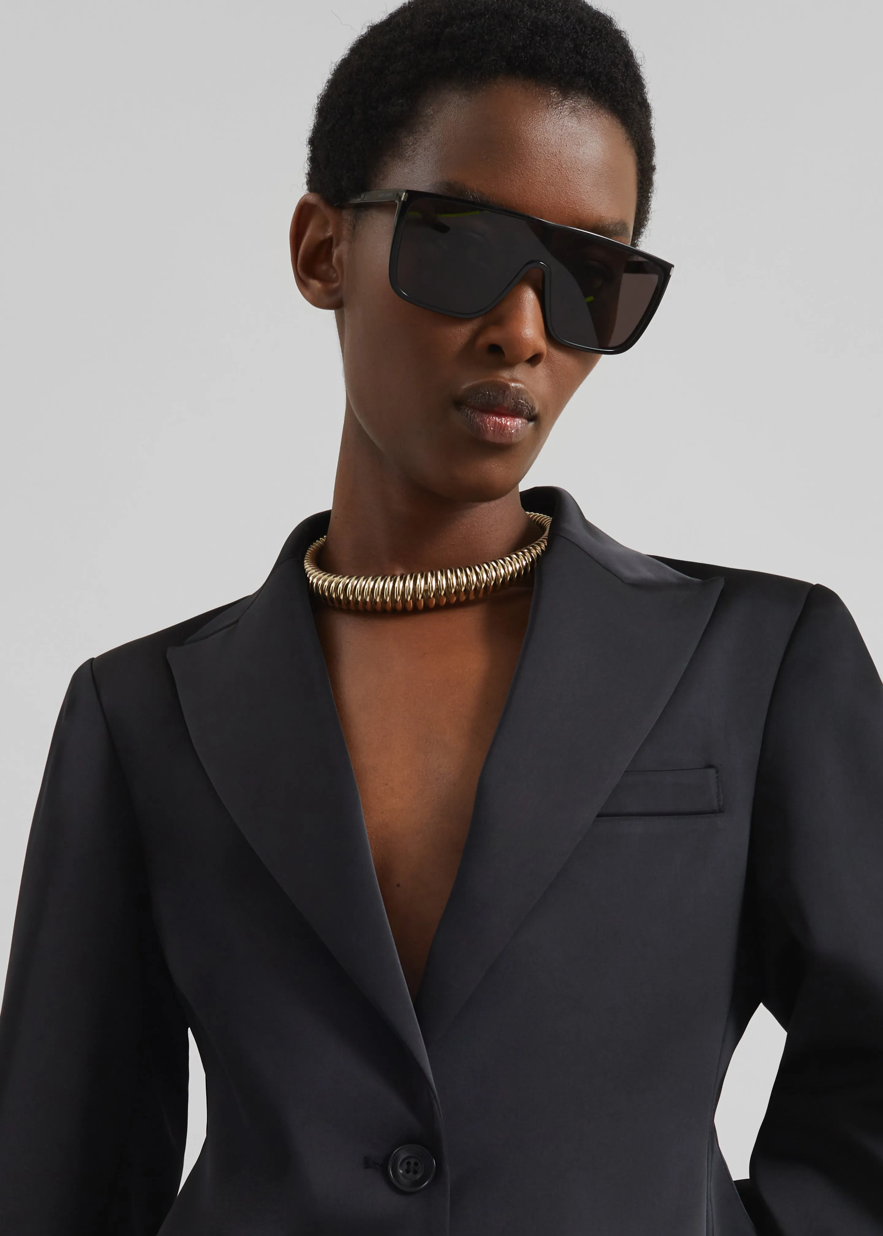 Colette Hourglass Satin Blazer - Black sold by Frankie Shop product image thumbnail 3