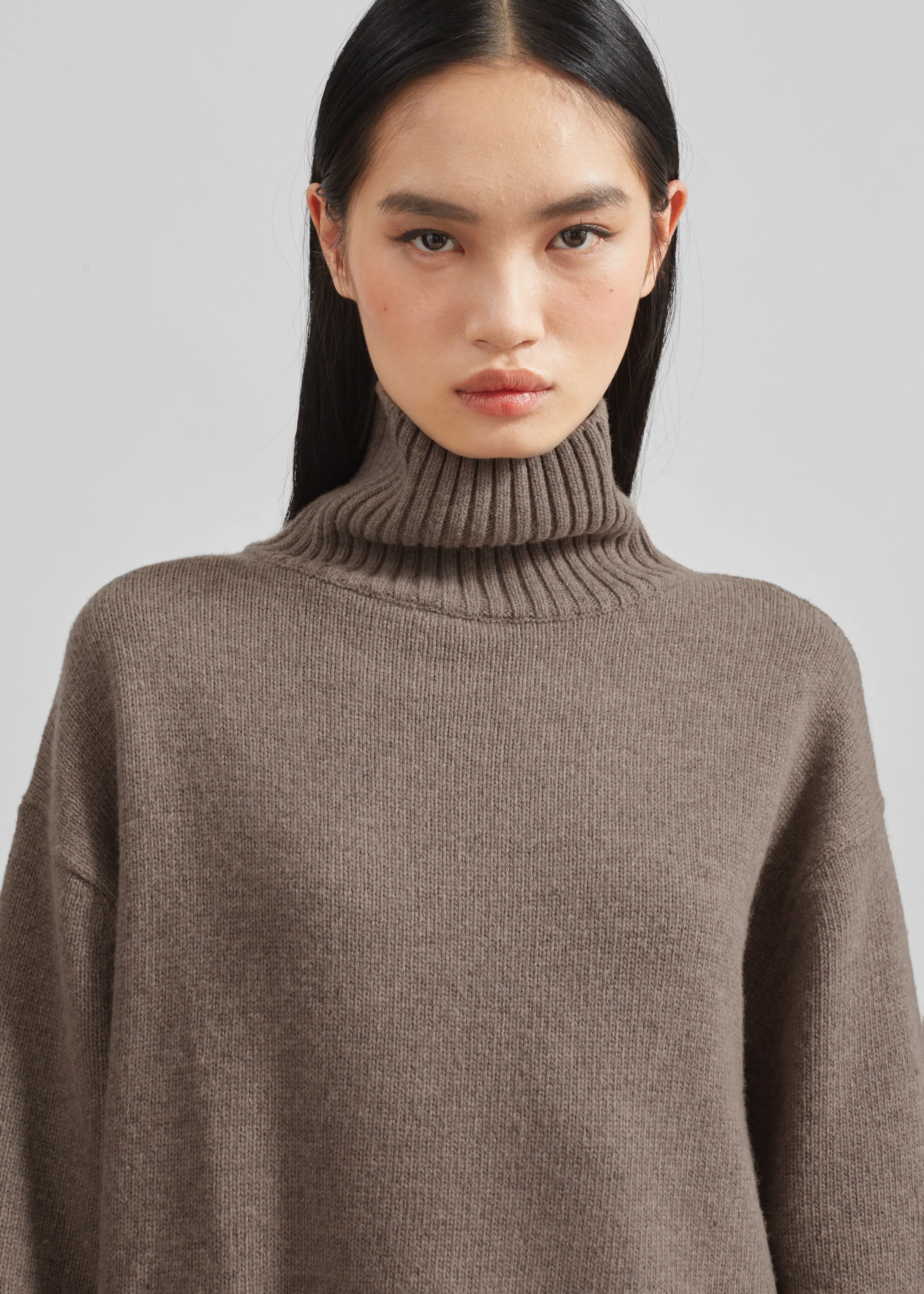 Odense Turtleneck Sweater - Brown sold by Frankie Shop product image thumbnail 3