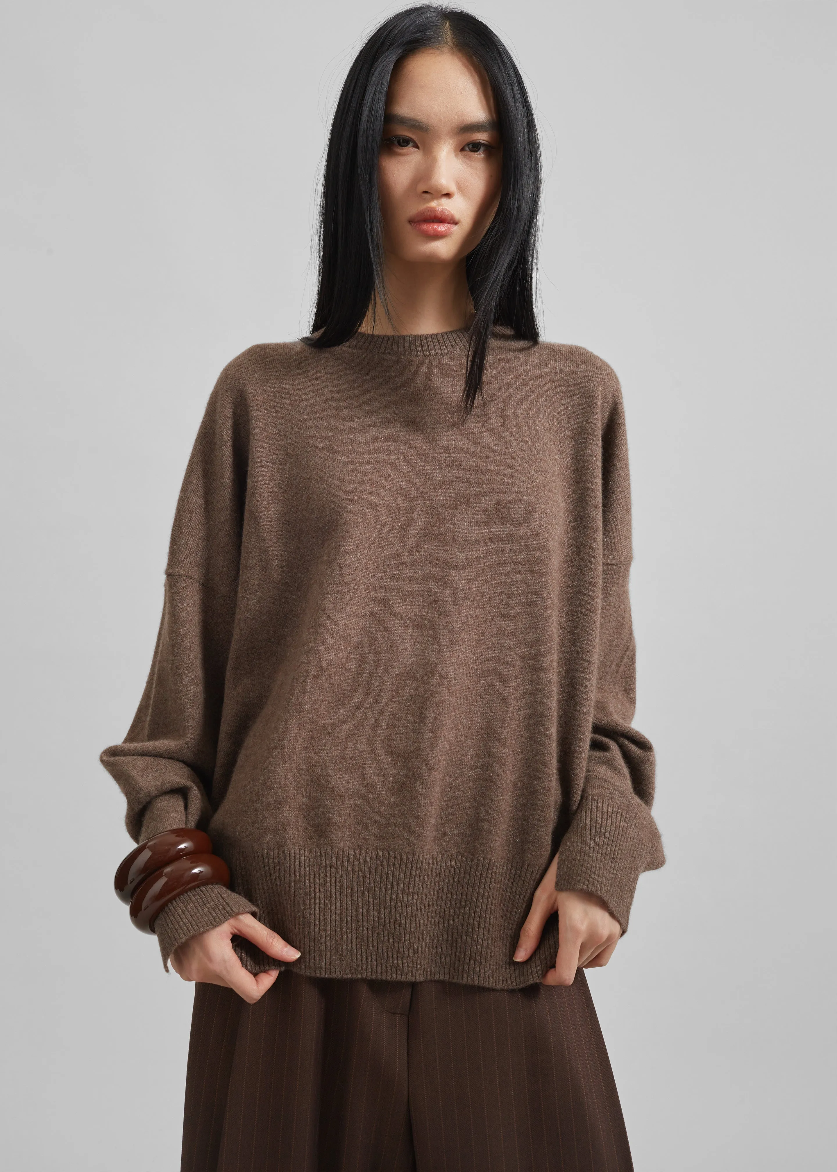 Loulou Studio Anaa Cashmere Sweater - Wood sold by Frankie Shop