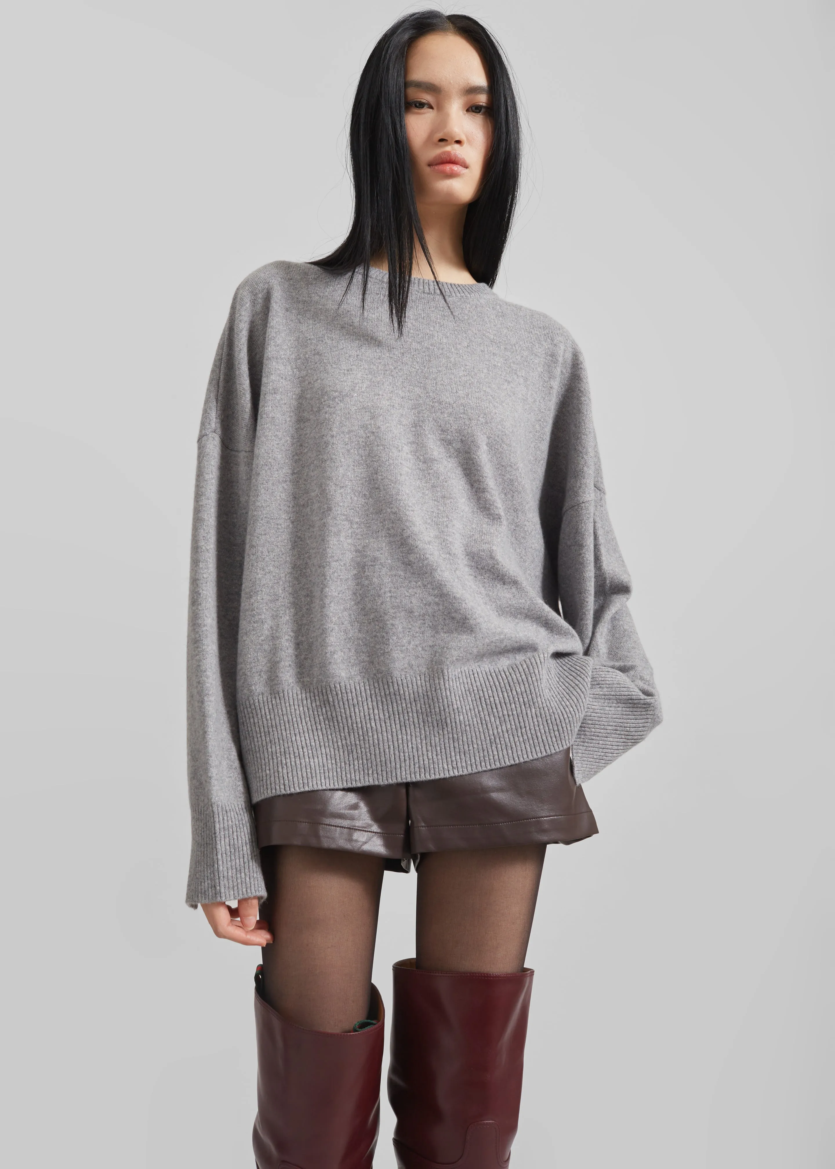 Loulou Studio Anaa Cashmere Sweater - Slate Grey sold by Frankie Shop product image thumbnail 5