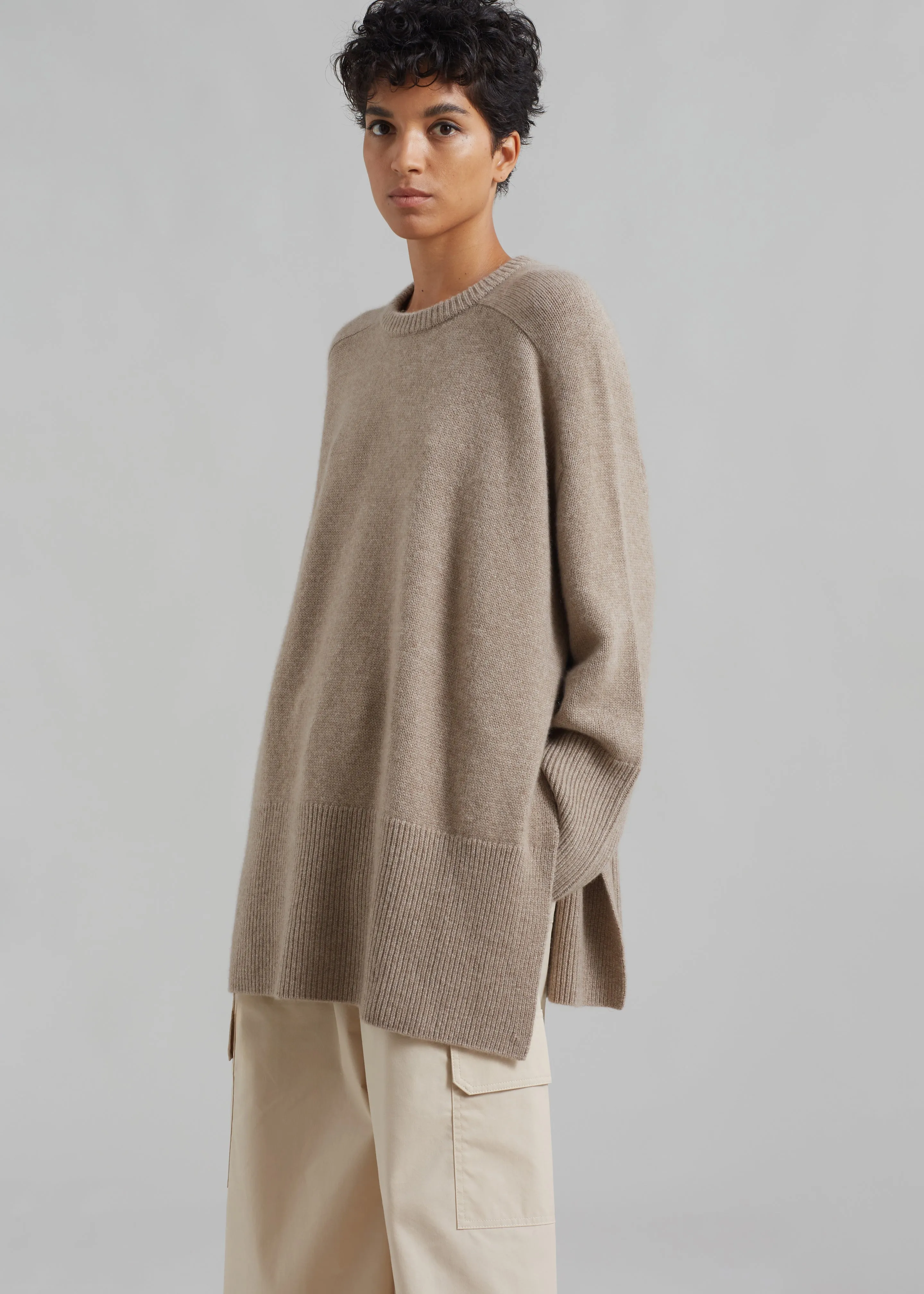 Kairon Cashmere Crewneck Sweater - Beige sold by Frankie Shop product image thumbnail 2