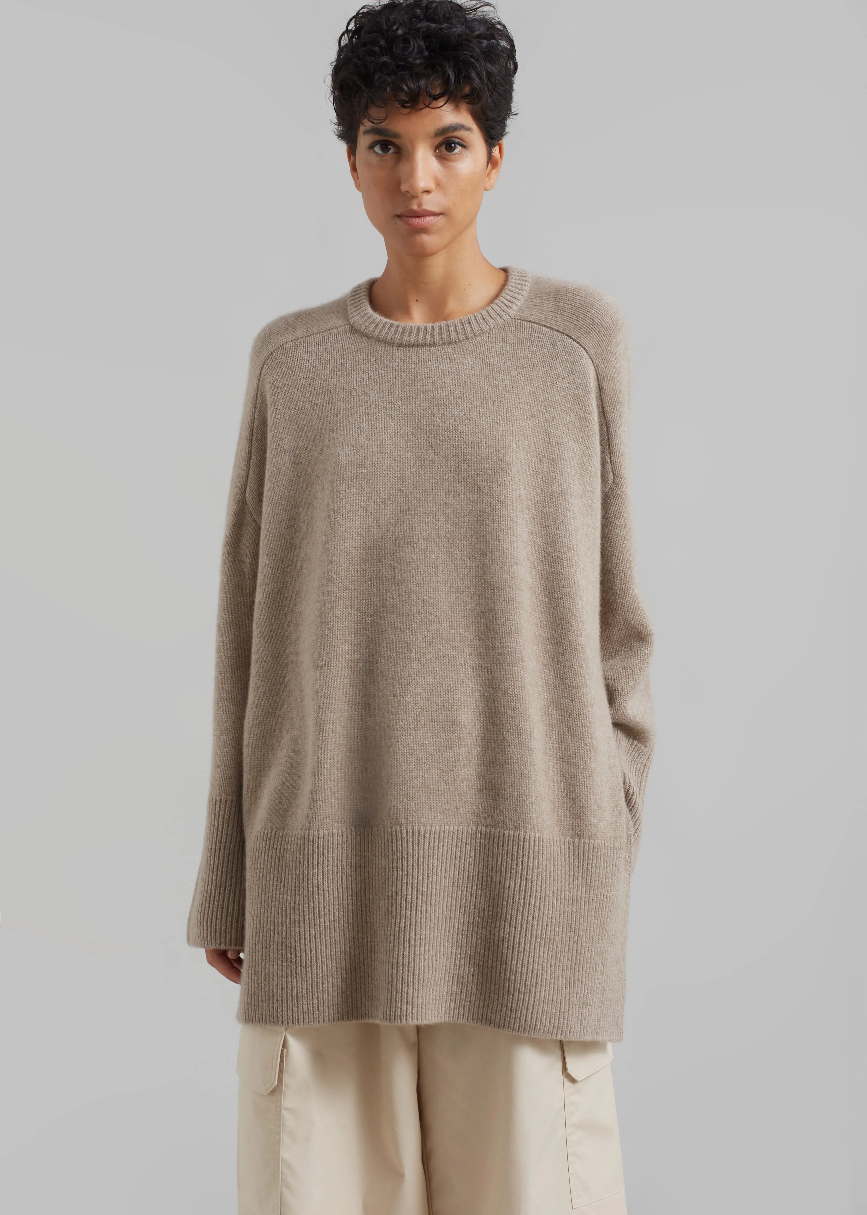 Kairon Cashmere Crewneck Sweater - Beige sold by Frankie Shop product image thumbnail 5