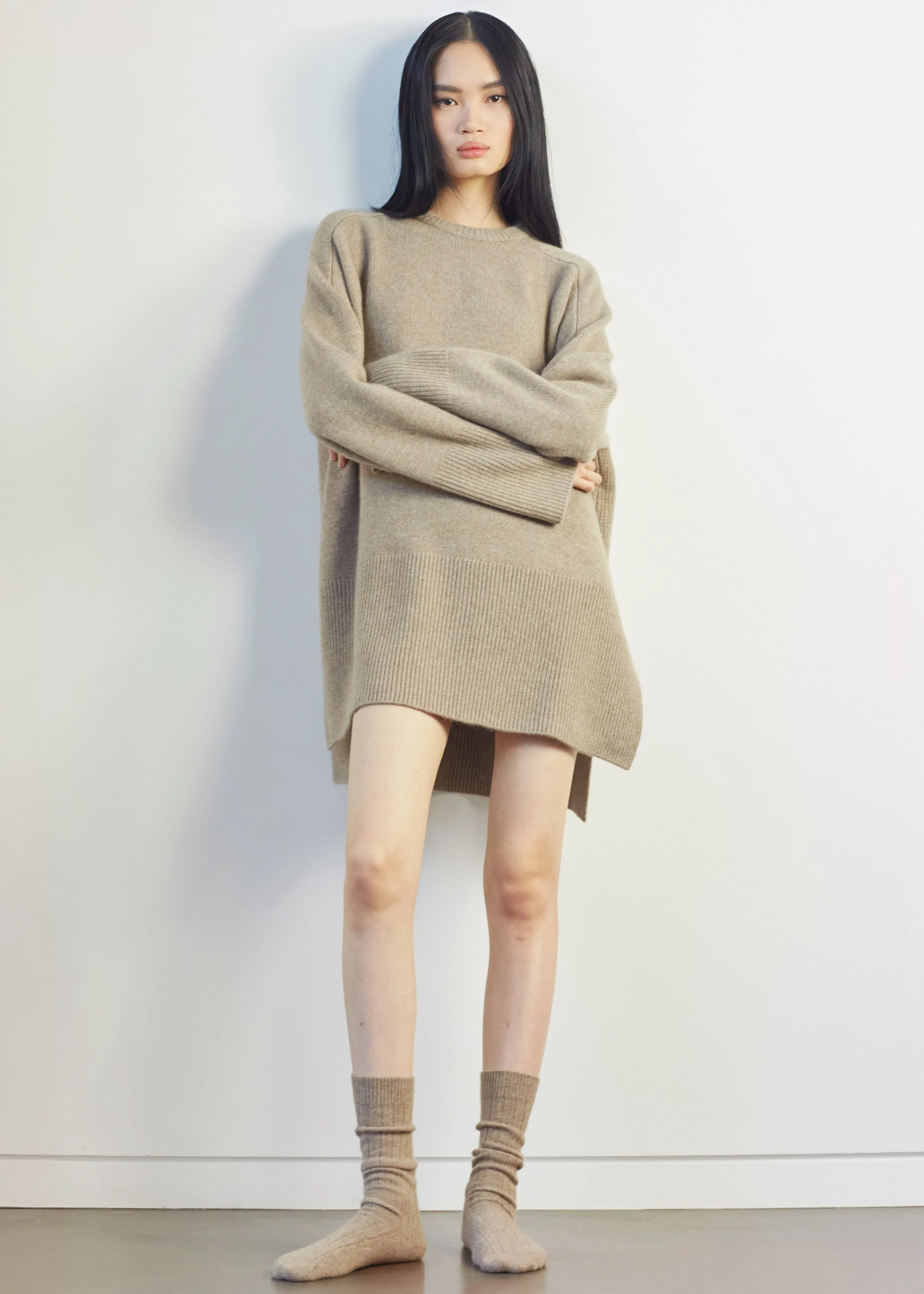 Kairon Cashmere Crewneck Sweater - Beige sold by Frankie Shop