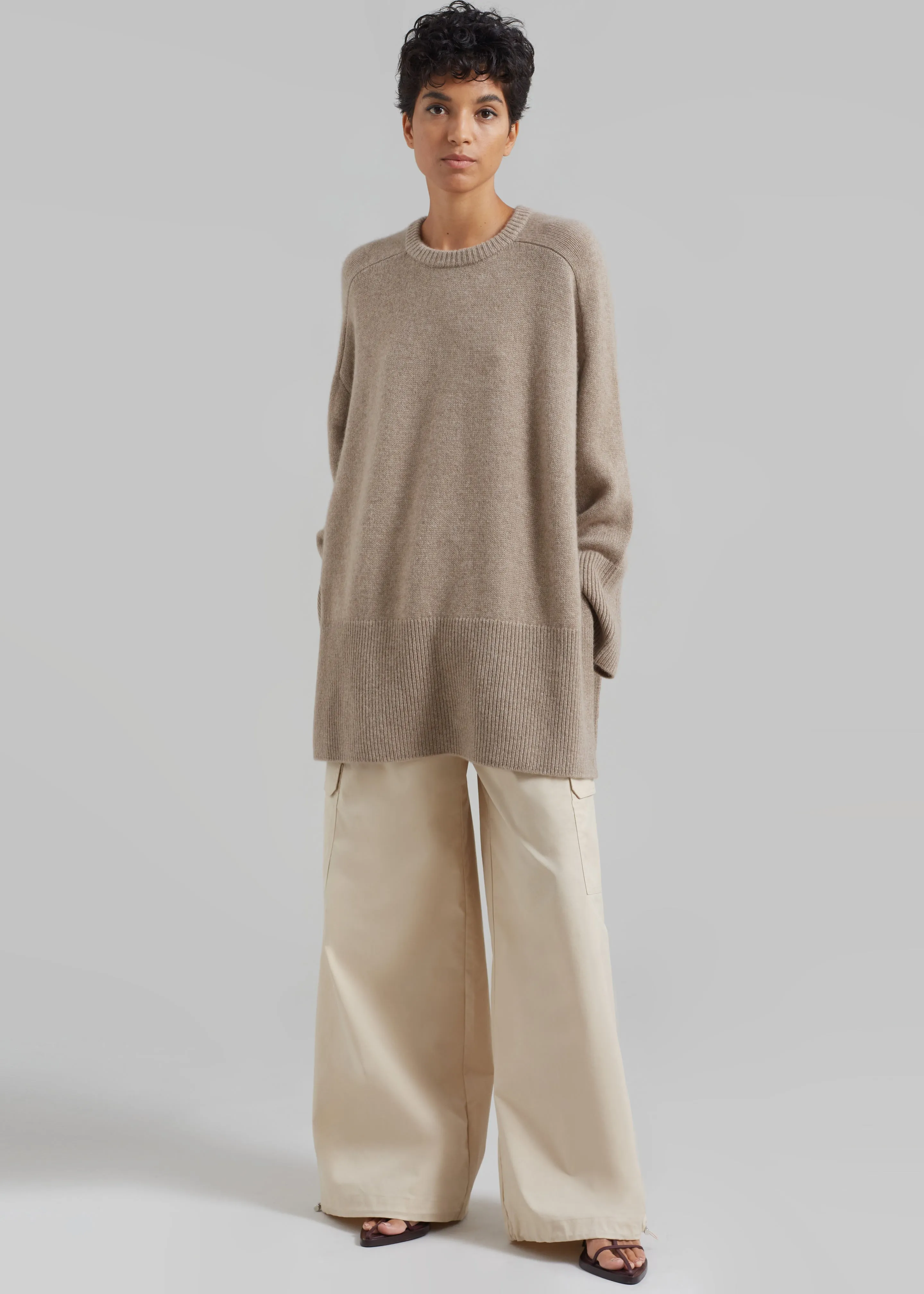 Kairon Cashmere Crewneck Sweater - Beige sold by Frankie Shop product image thumbnail 3