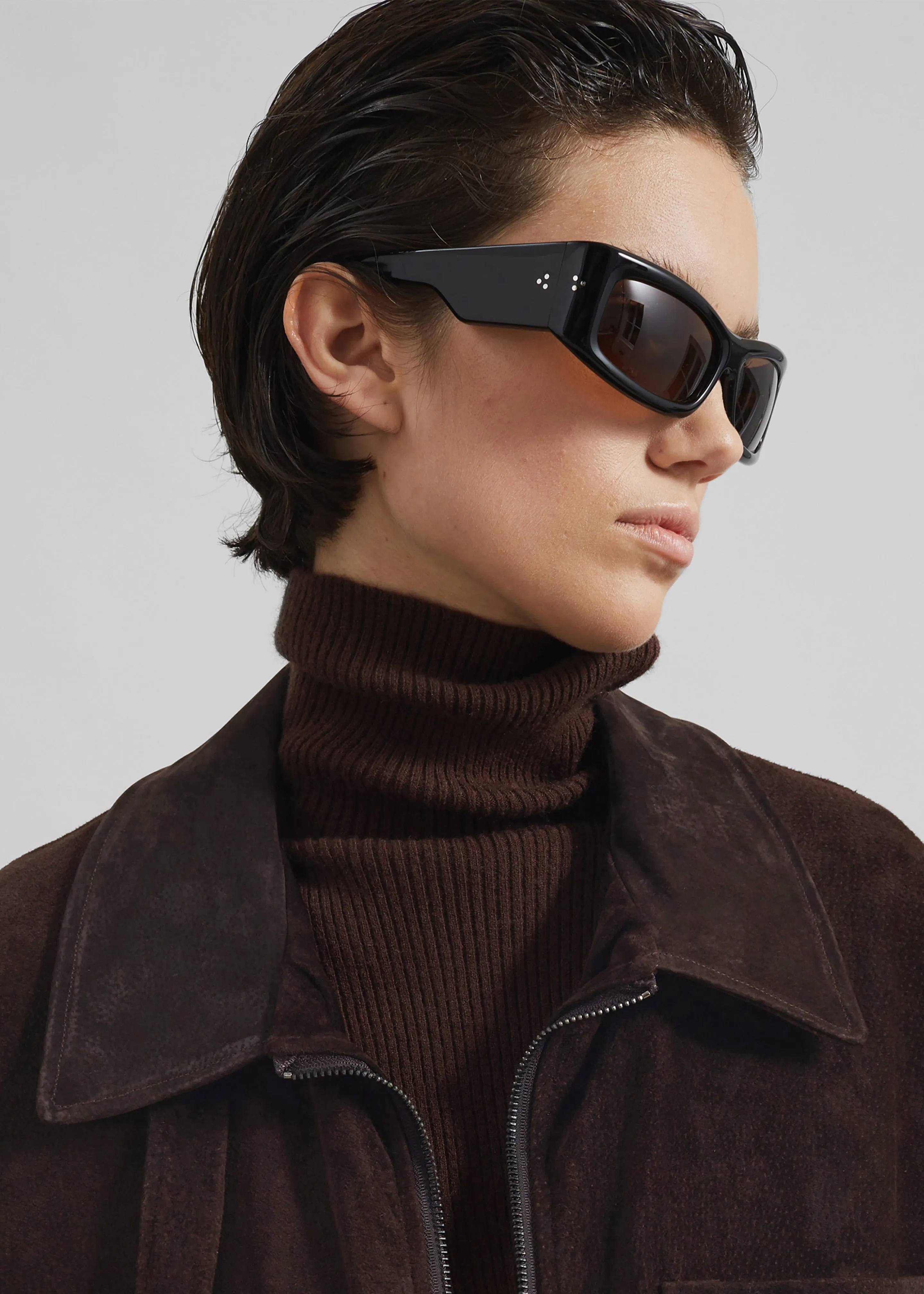 Port Tanger Hads Sunglasses - Black Acetate/Tobacco Lens sold by Frankie Shop product image thumbnail 5