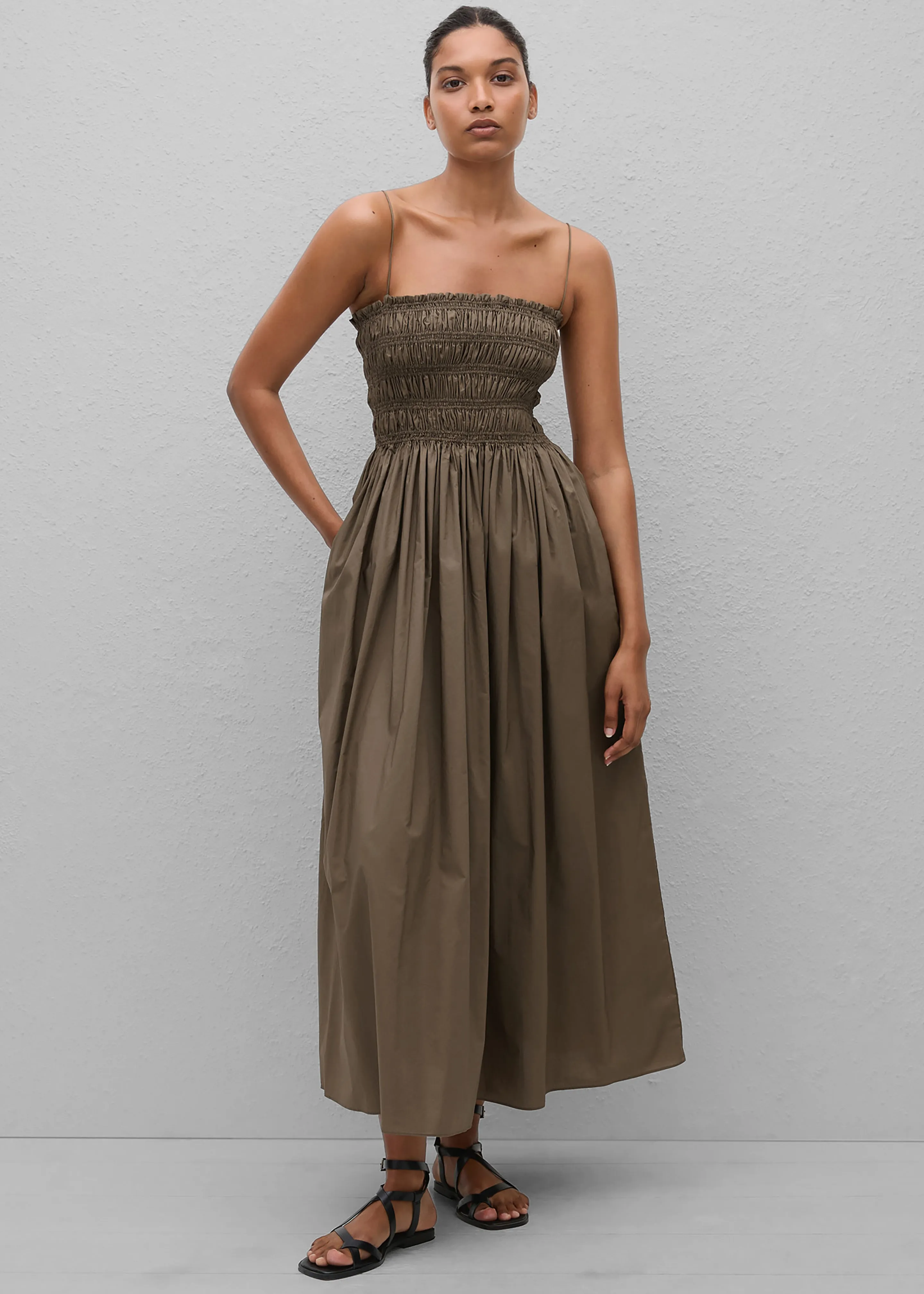 Matteau Shirred Bodice Dress - Birch sold by Frankie Shop product image thumbnail 3