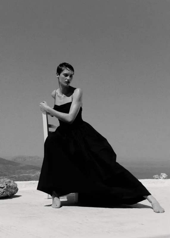 Matteau Gathered Bodice Dress - Black sold by Frankie Shop