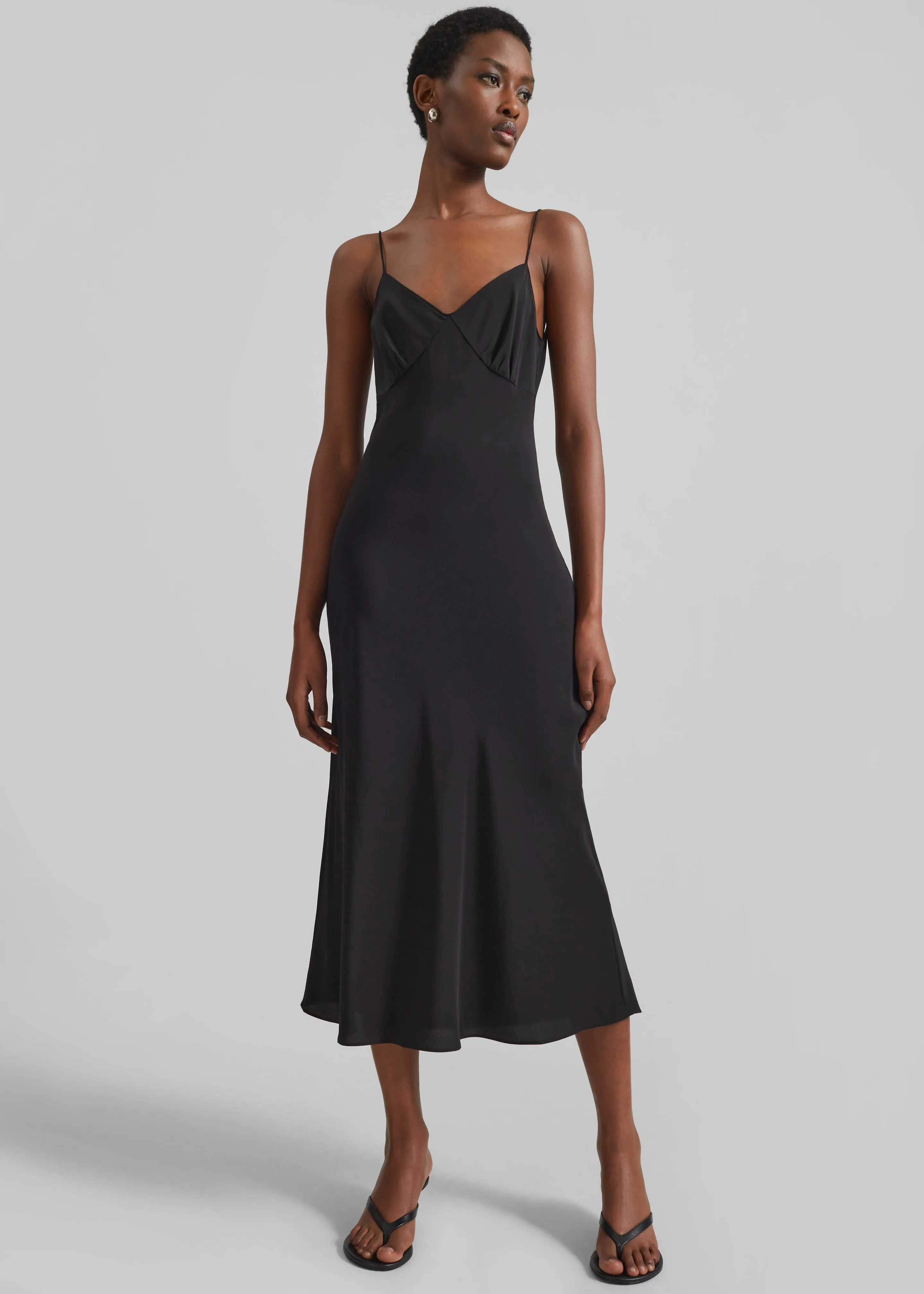 Matteau Low Back Slip Dress - Black sold by Frankie Shop