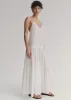 Matin Tiered Cotton Dress - White sold by Frankie Shop