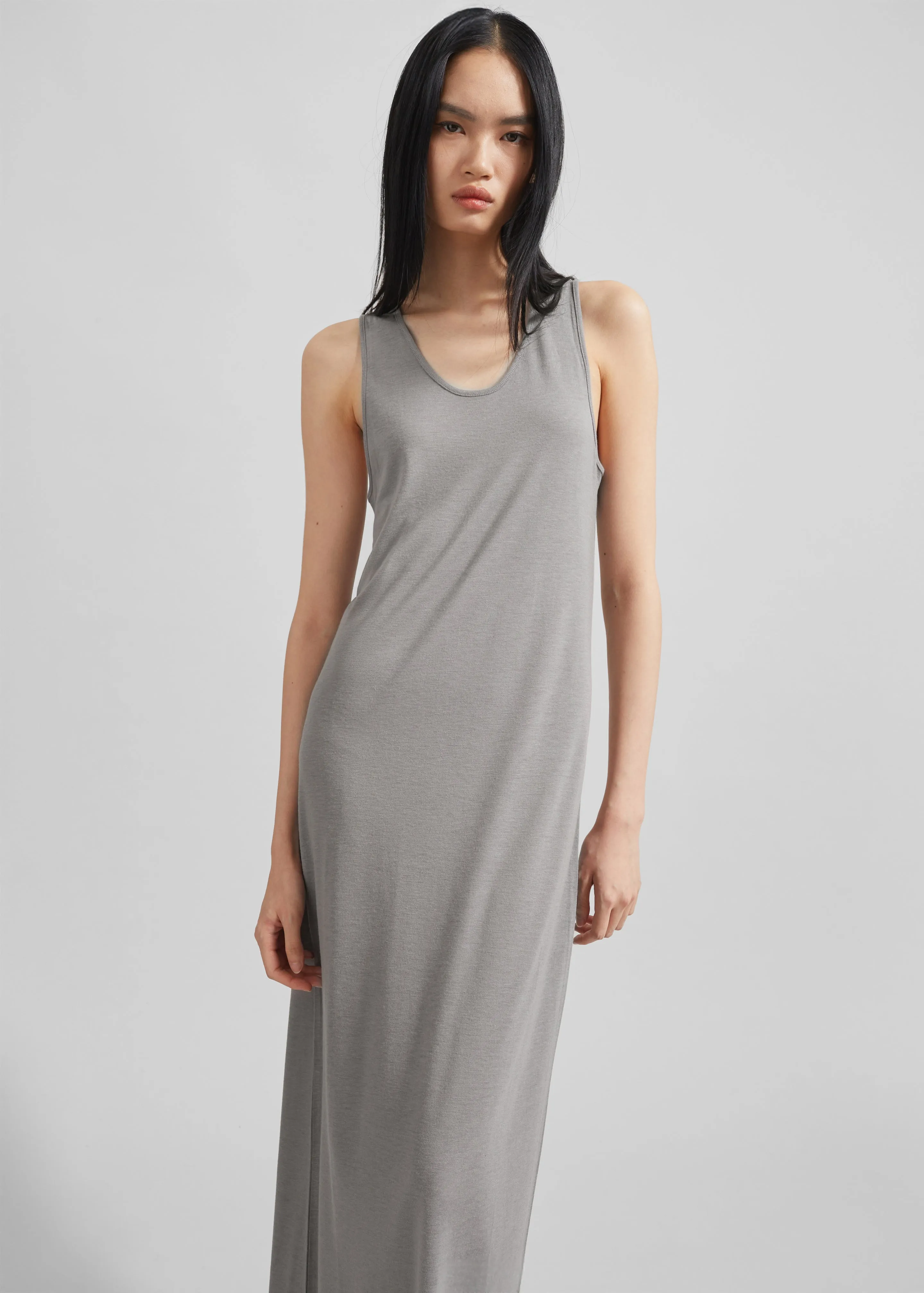 Loulou Studio Myron Long Tank Dress - Concrete Grey sold by Frankie Shop product image thumbnail 2