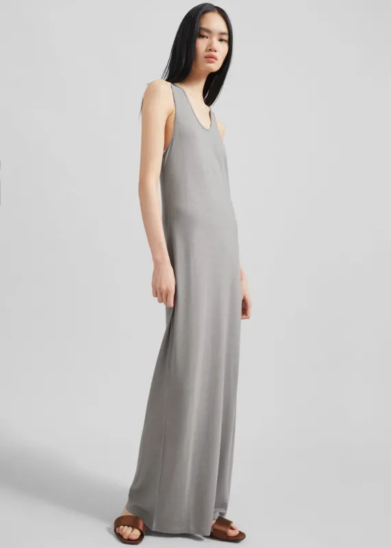 Loulou Studio Myron Long Tank Dress - Concrete Grey sold by Frankie Shop