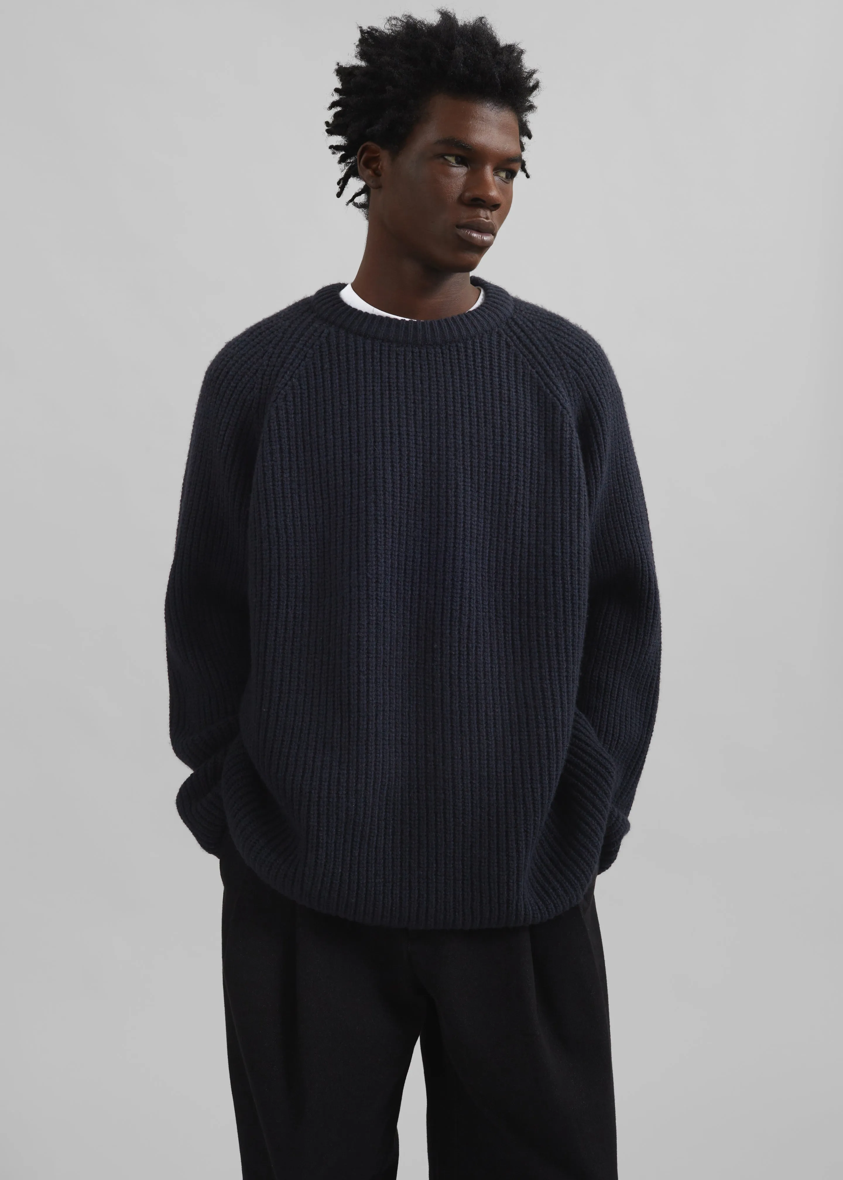 Carter Crew Neck Sweater - Navy sold by Frankie Shop product image thumbnail 5