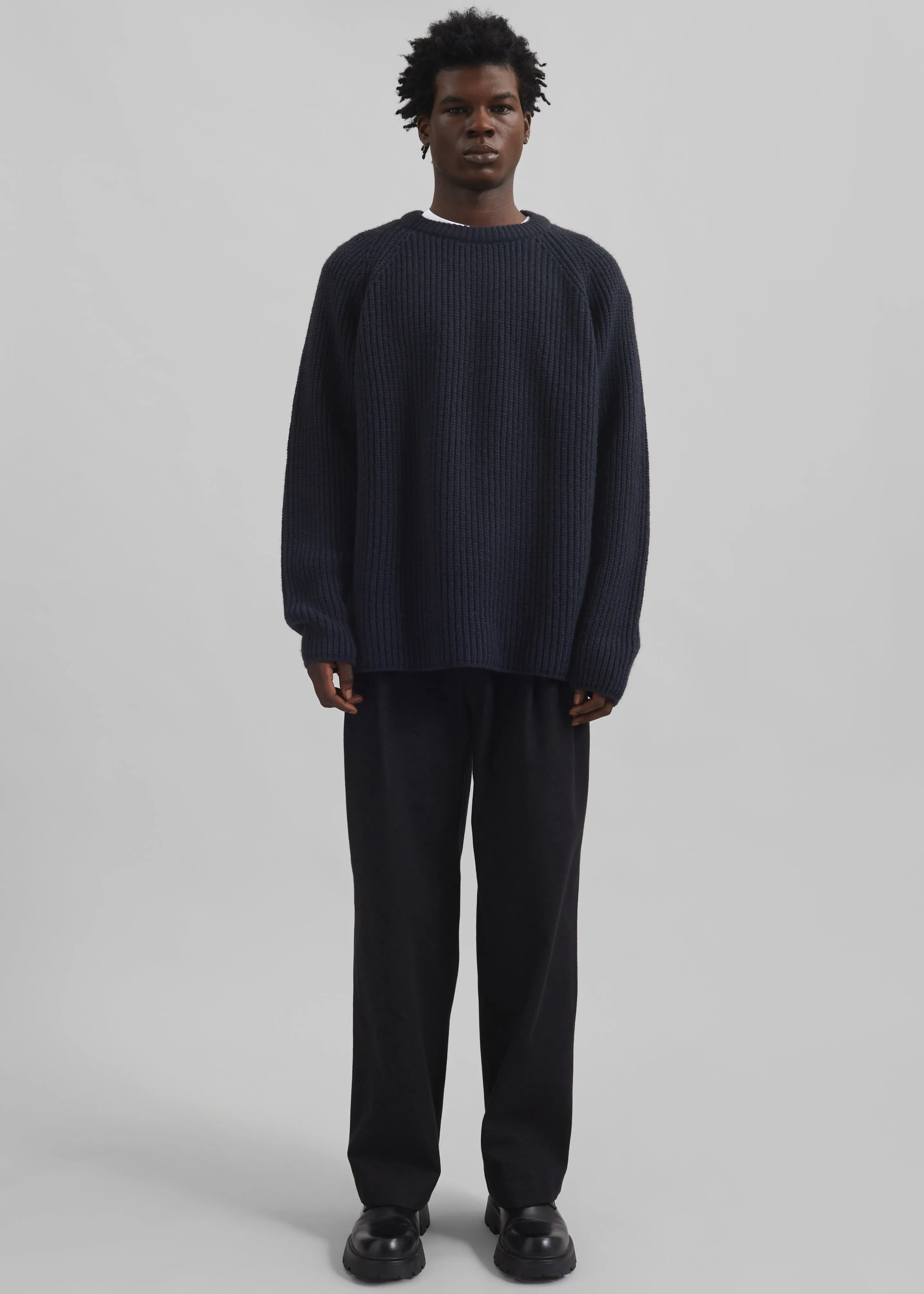 Carter Crew Neck Sweater - Navy sold by Frankie Shop product image thumbnail 3