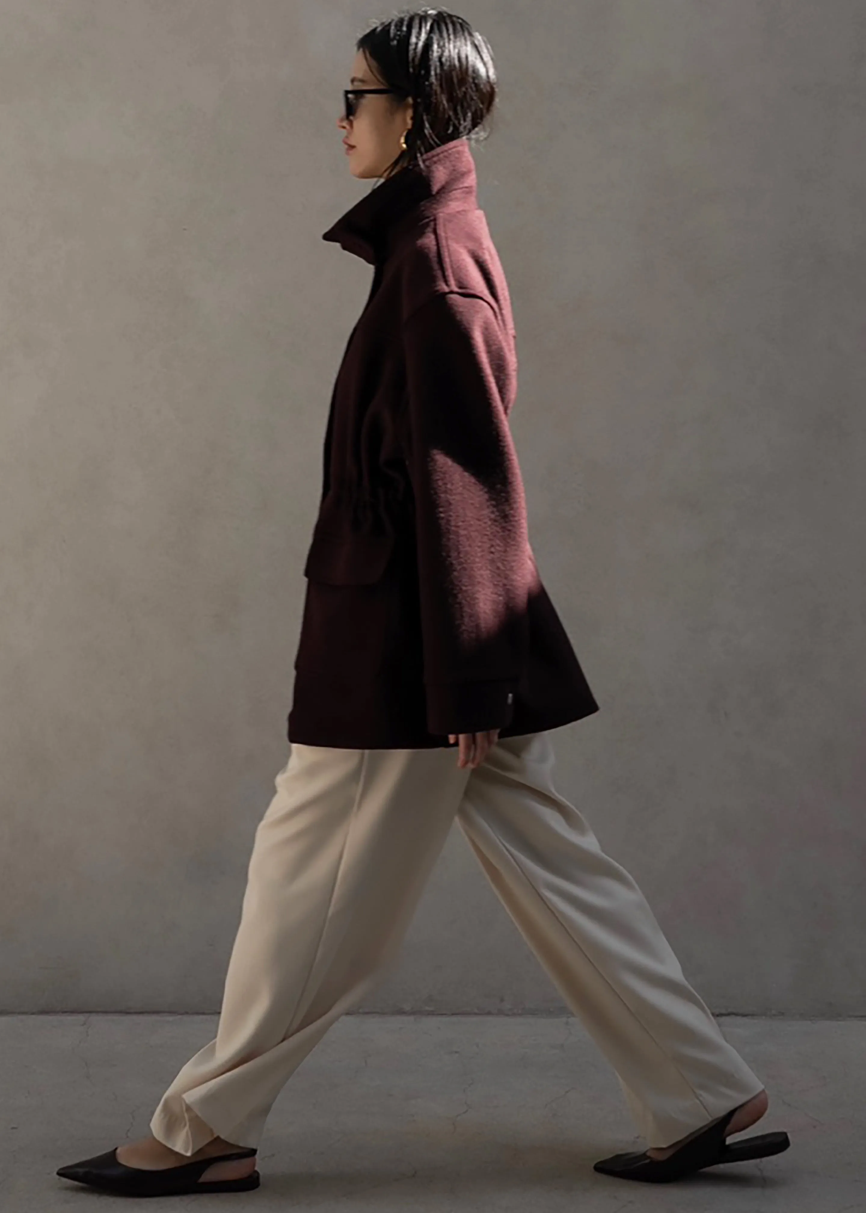 Holbeck Field Wool Jacket - Burgundy sold by Frankie Shop product image thumbnail 4