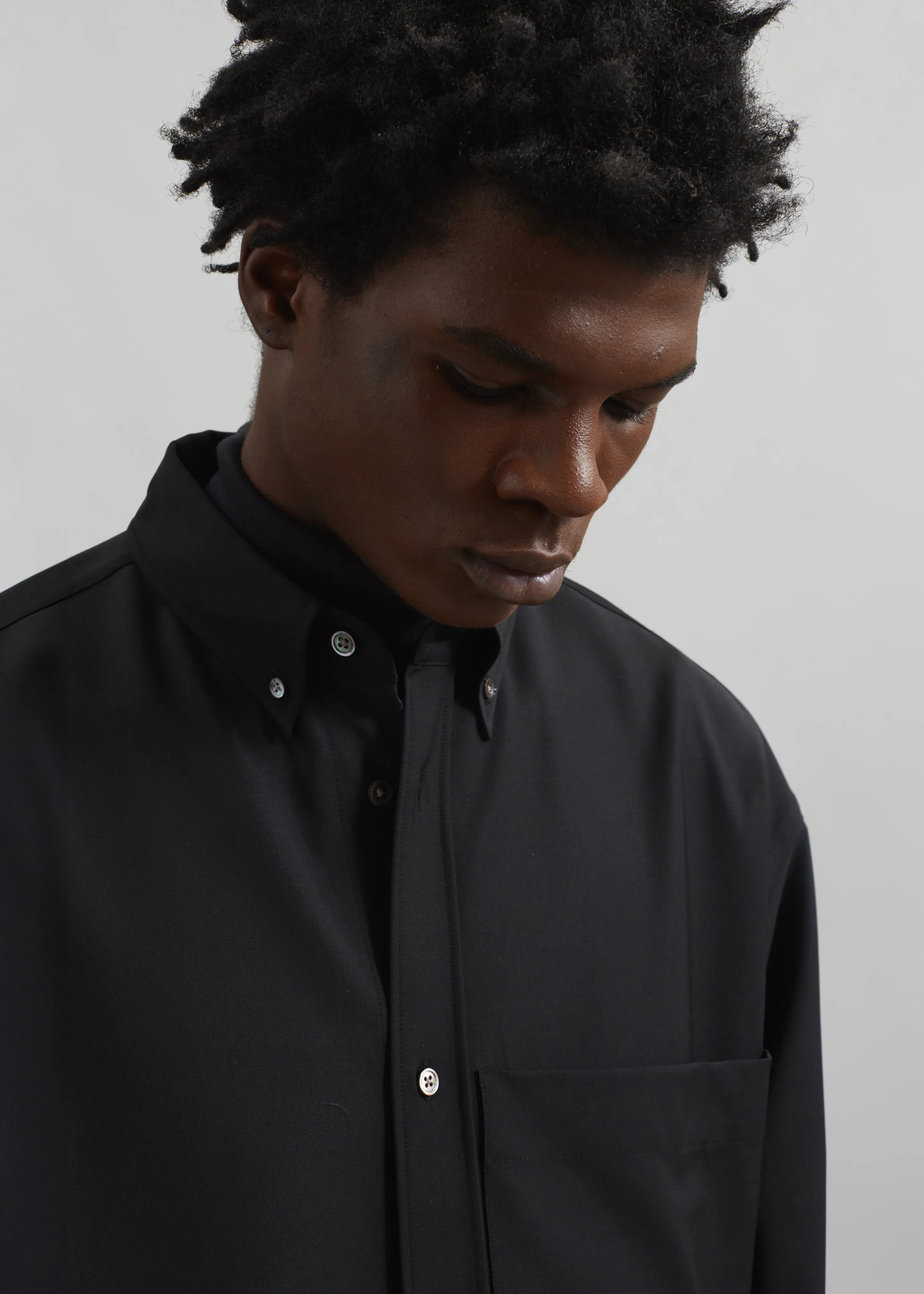 Dalton Wool Blend Shirt - Black sold by Frankie Shop product image thumbnail 3