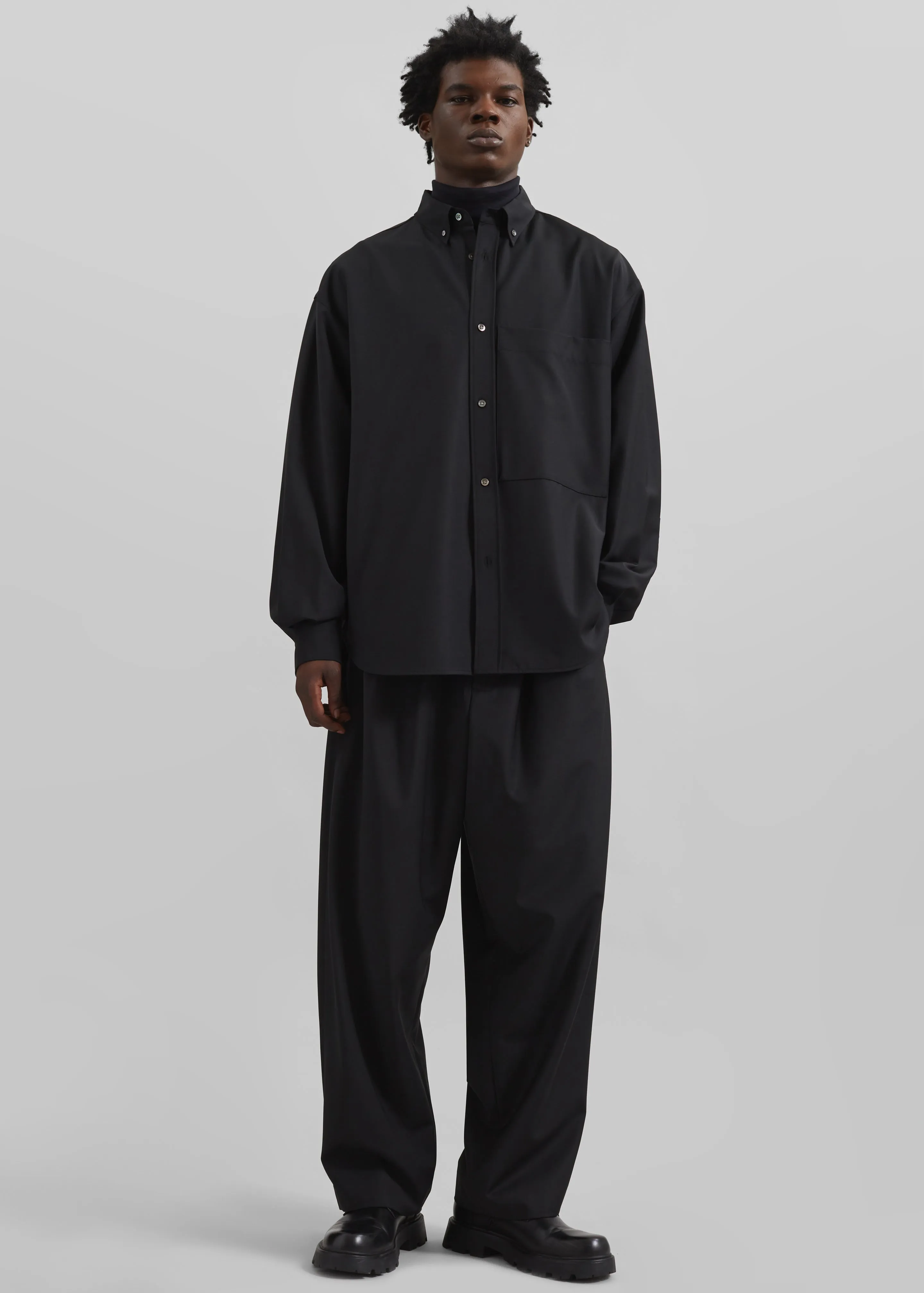 Dalton Wool Blend Shirt - Black sold by Frankie Shop product image thumbnail 2